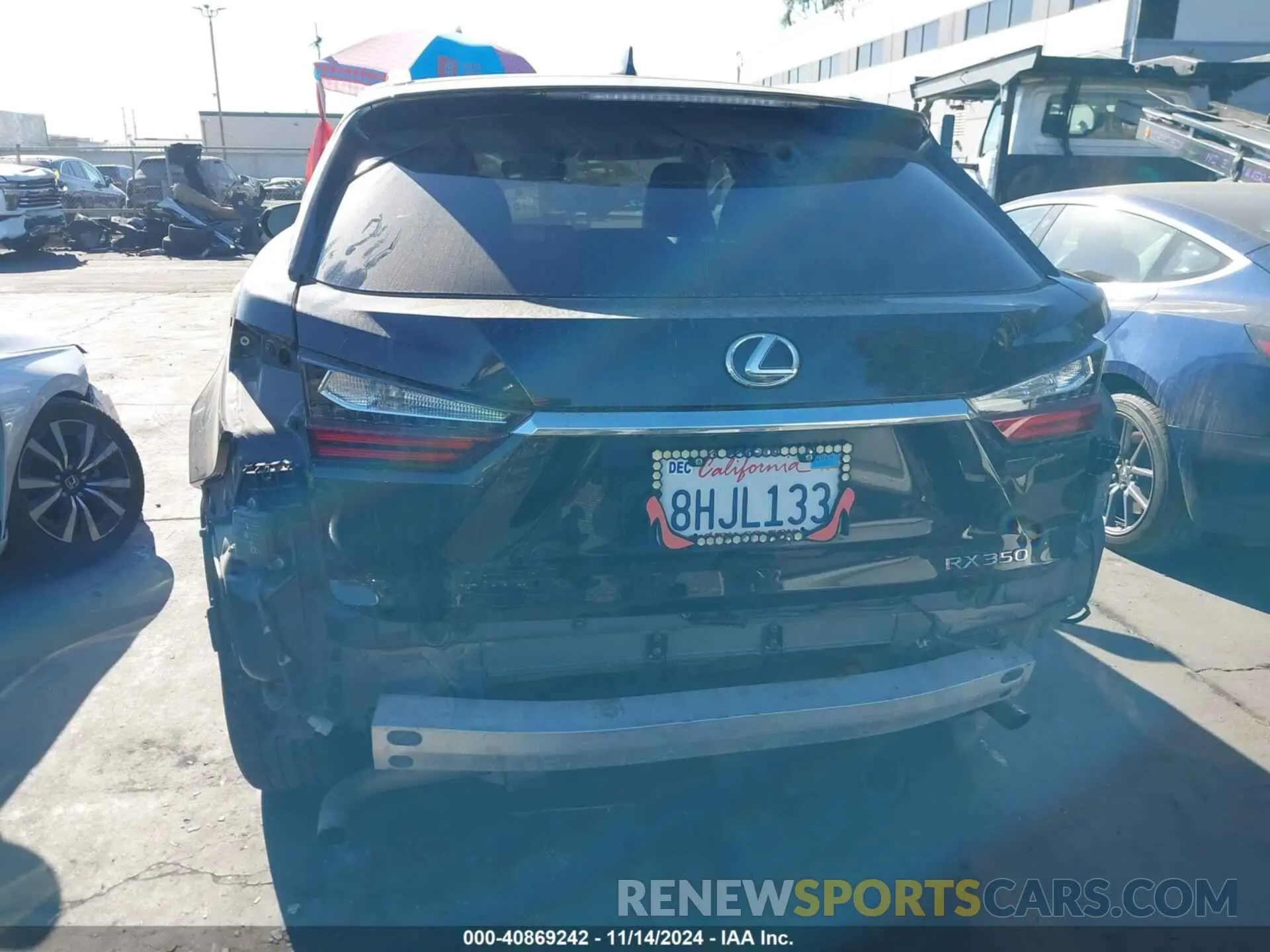 17 Photograph of a damaged car 2T2ZZMCA0KC123522 LEXUS RX 350 2019