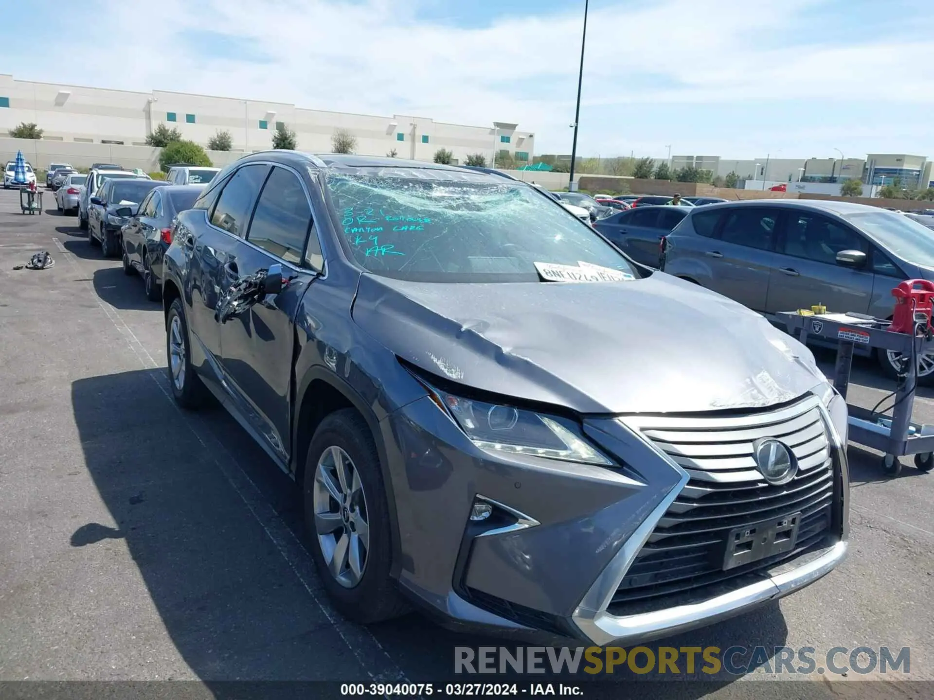 1 Photograph of a damaged car 2T2ZZMCA2KC147336 LEXUS RX 350 2019