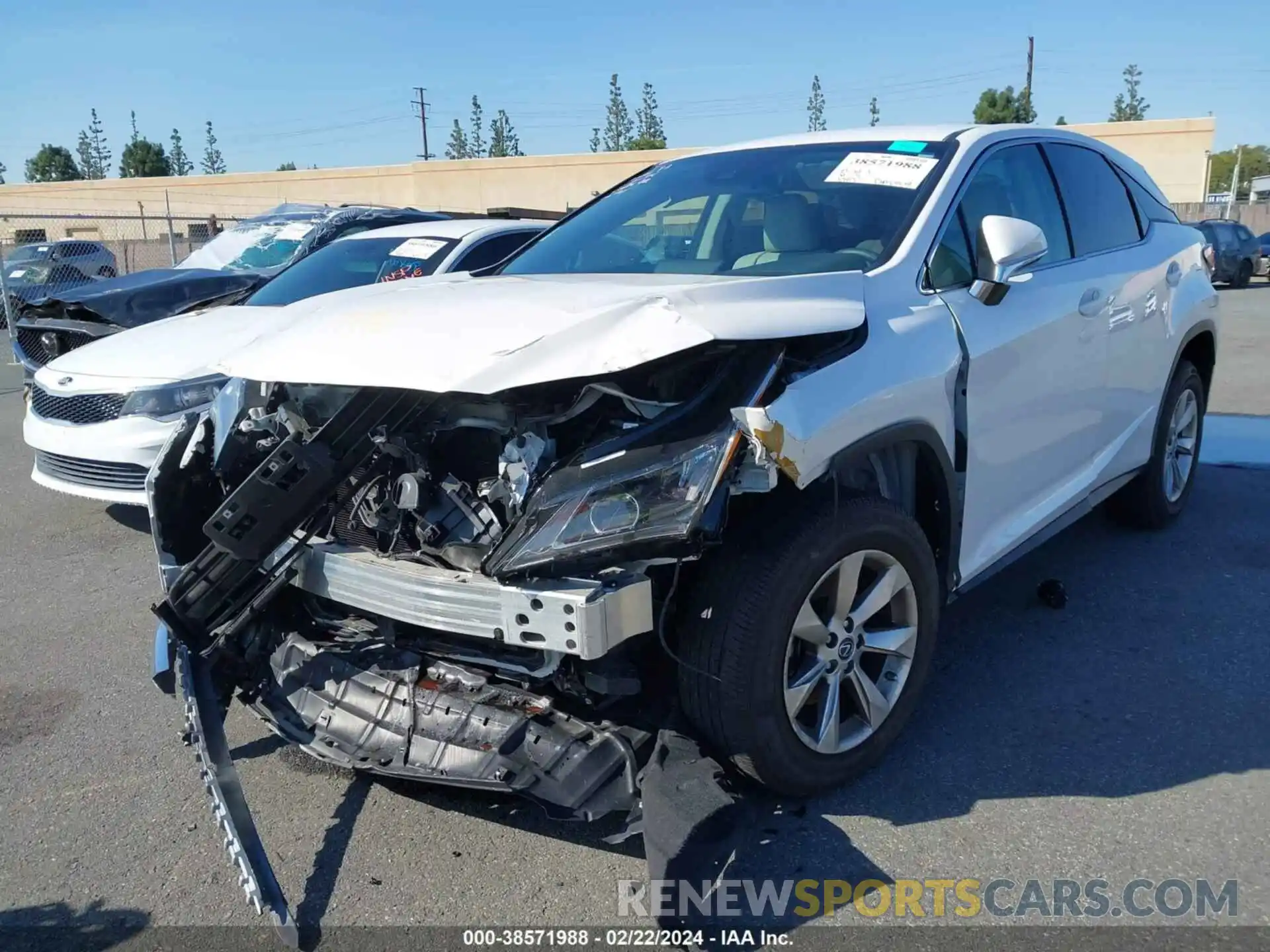 2 Photograph of a damaged car 2T2ZZMCA7KC125509 LEXUS RX 350 2019