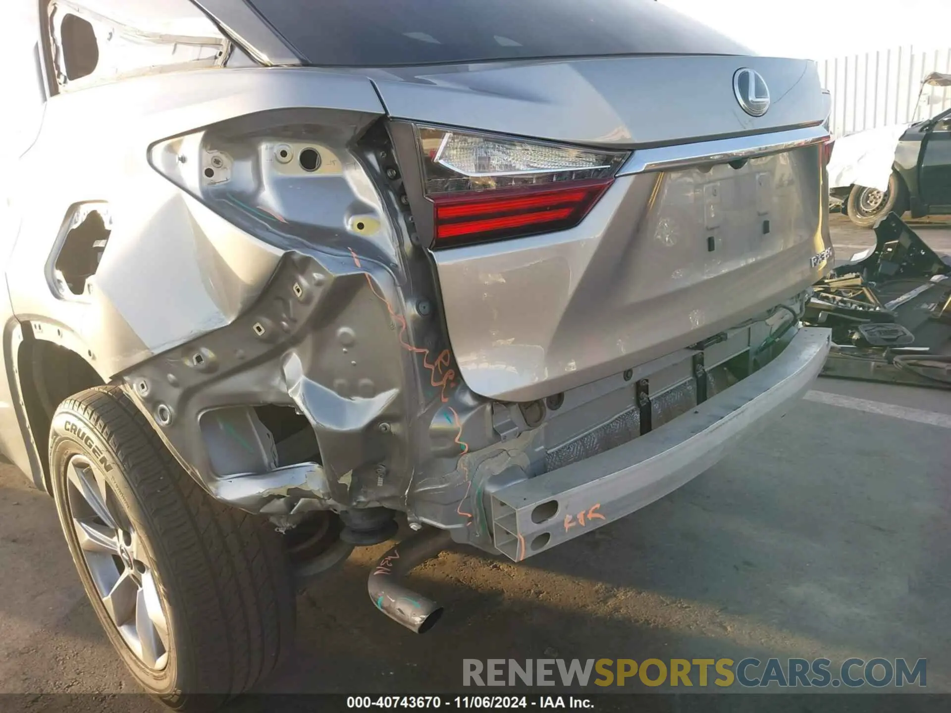 6 Photograph of a damaged car 2T2ZZMCAXKC130381 LEXUS RX 350 2019