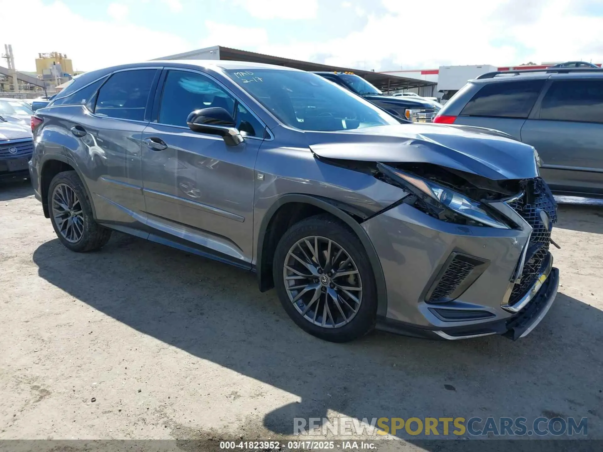 1 Photograph of a damaged car 2T2SZMDA9LC221224 LEXUS RX 350 2020