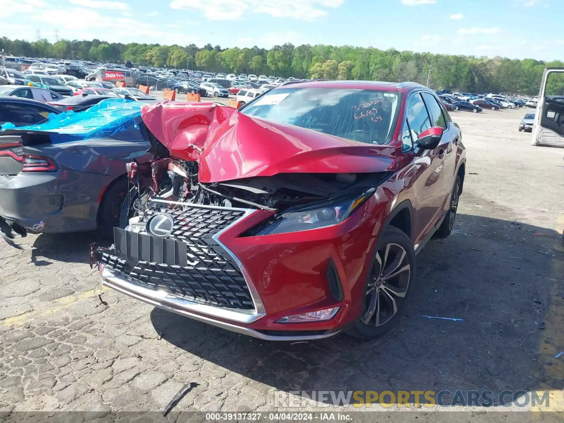 2 Photograph of a damaged car 2T2HZMAA1NC236687 LEXUS RX 350 2022