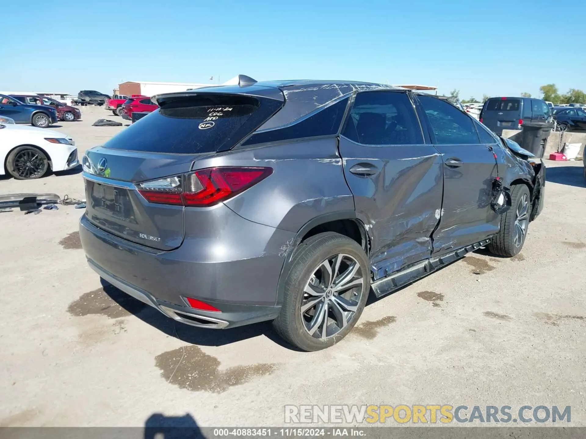 4 Photograph of a damaged car 2T2HZMAA8NC243202 LEXUS RX 350 2022