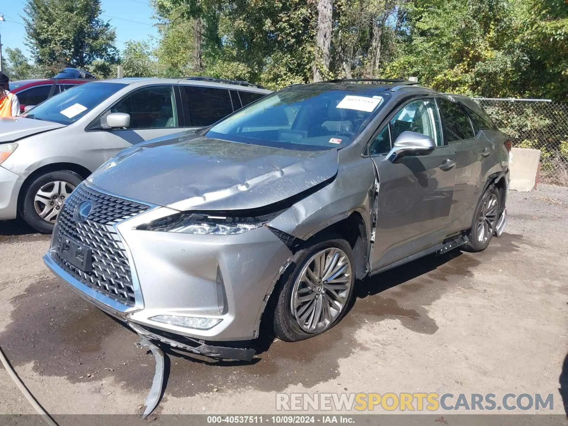 2 Photograph of a damaged car 2T2JZMDA8NC361991 LEXUS RX 350 2022