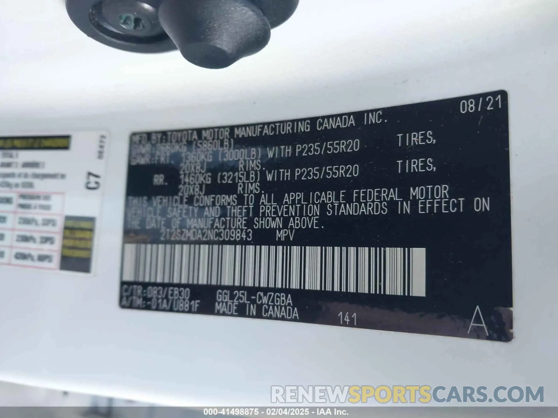 9 Photograph of a damaged car 2T2SZMDA2NC309843 LEXUS RX 350 2022
