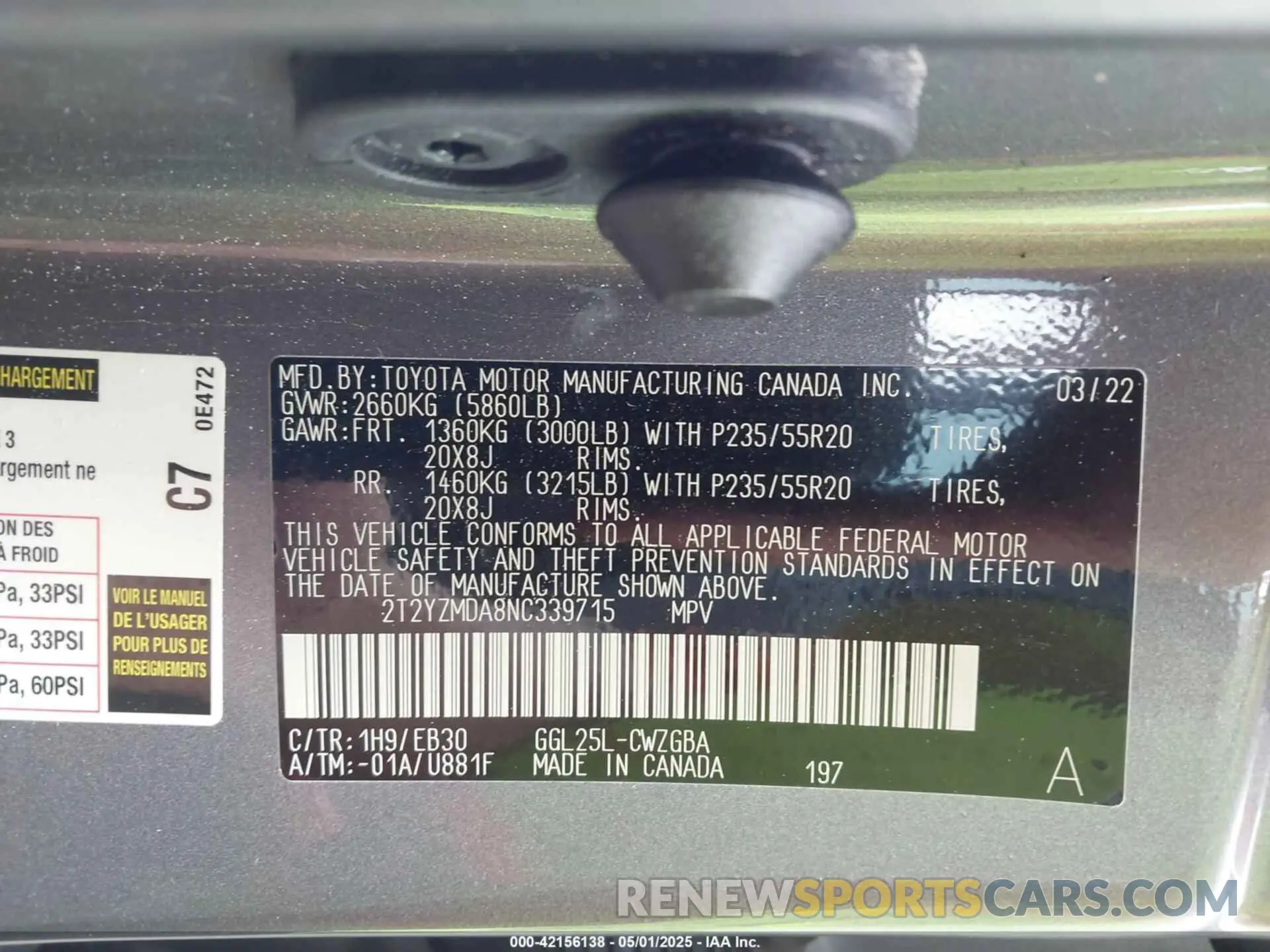 9 Photograph of a damaged car 2T2YZMDA8NC339715 LEXUS RX 350 2022