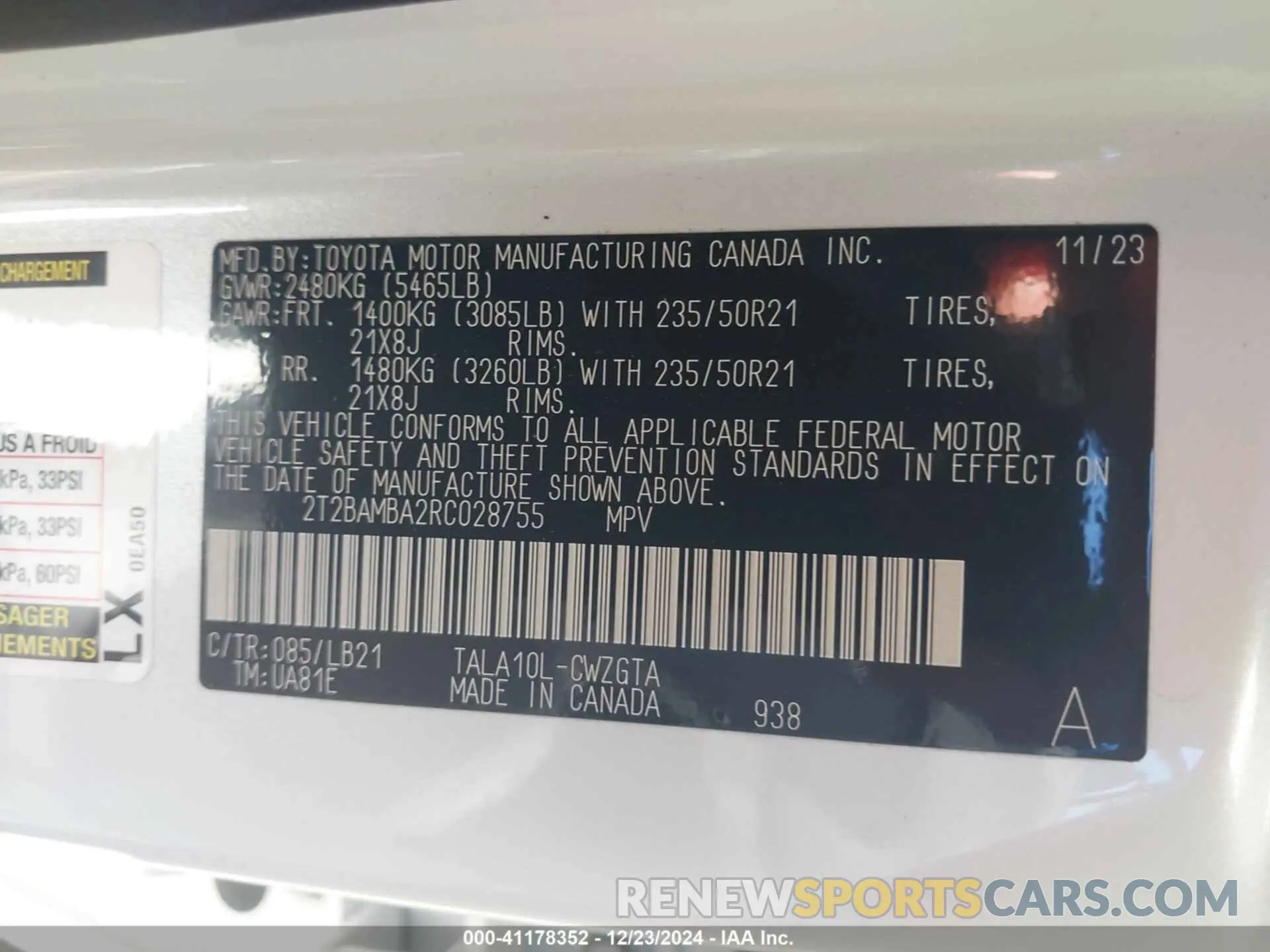 9 Photograph of a damaged car 2T2BAMBA2RC028755 LEXUS RX 350 2024