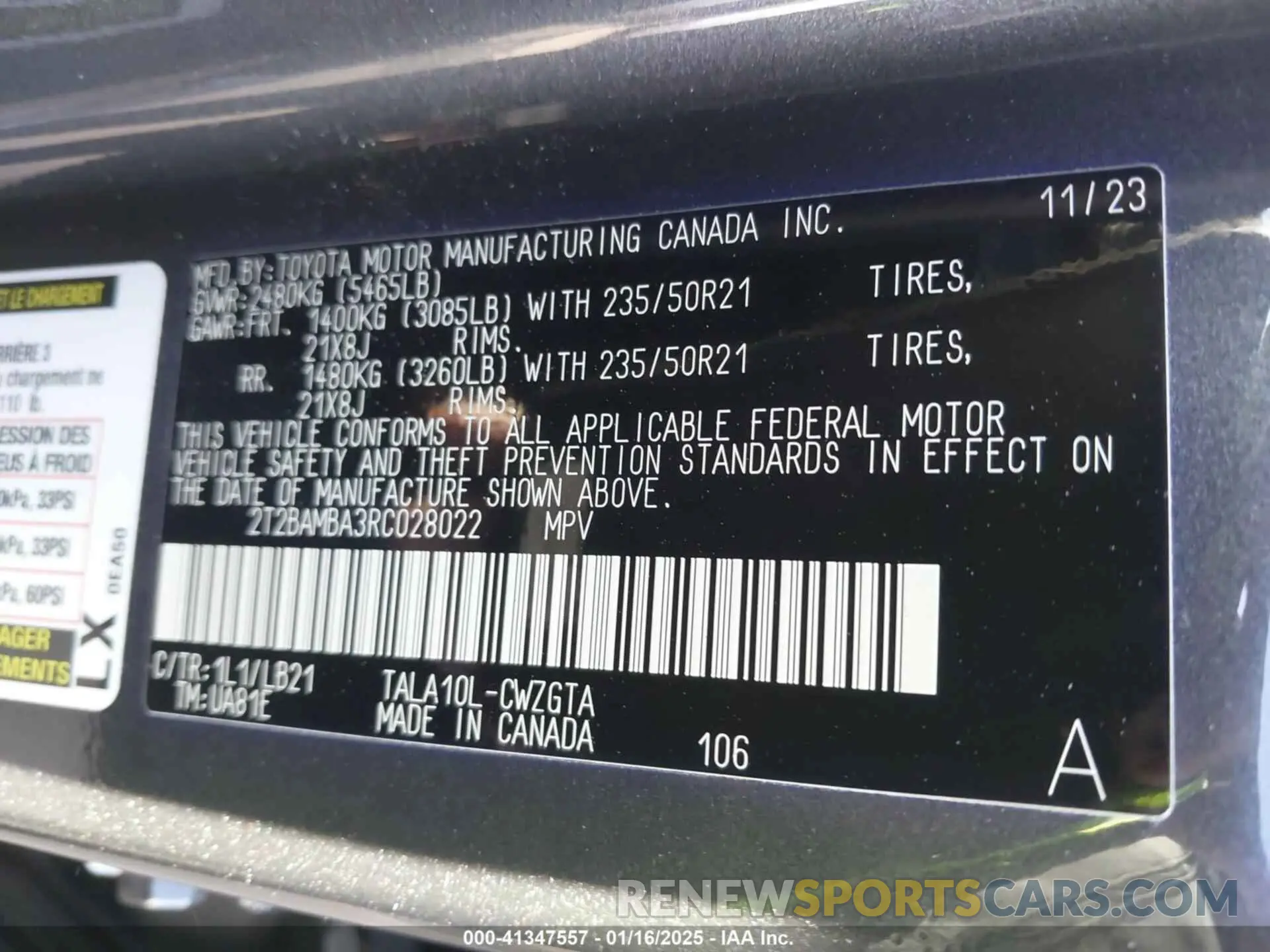 9 Photograph of a damaged car 2T2BAMBA3RC028022 LEXUS RX 350 2024
