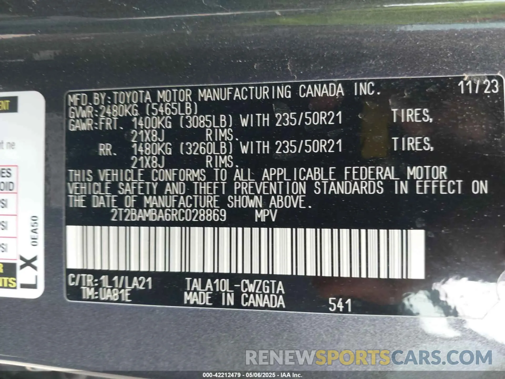 9 Photograph of a damaged car 2T2BAMBA6RC028869 LEXUS RX 350 2024