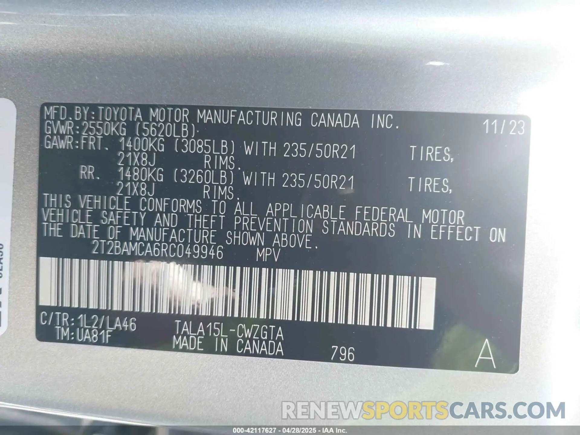 9 Photograph of a damaged car 2T2BAMCA6RC049946 LEXUS RX 350 2024