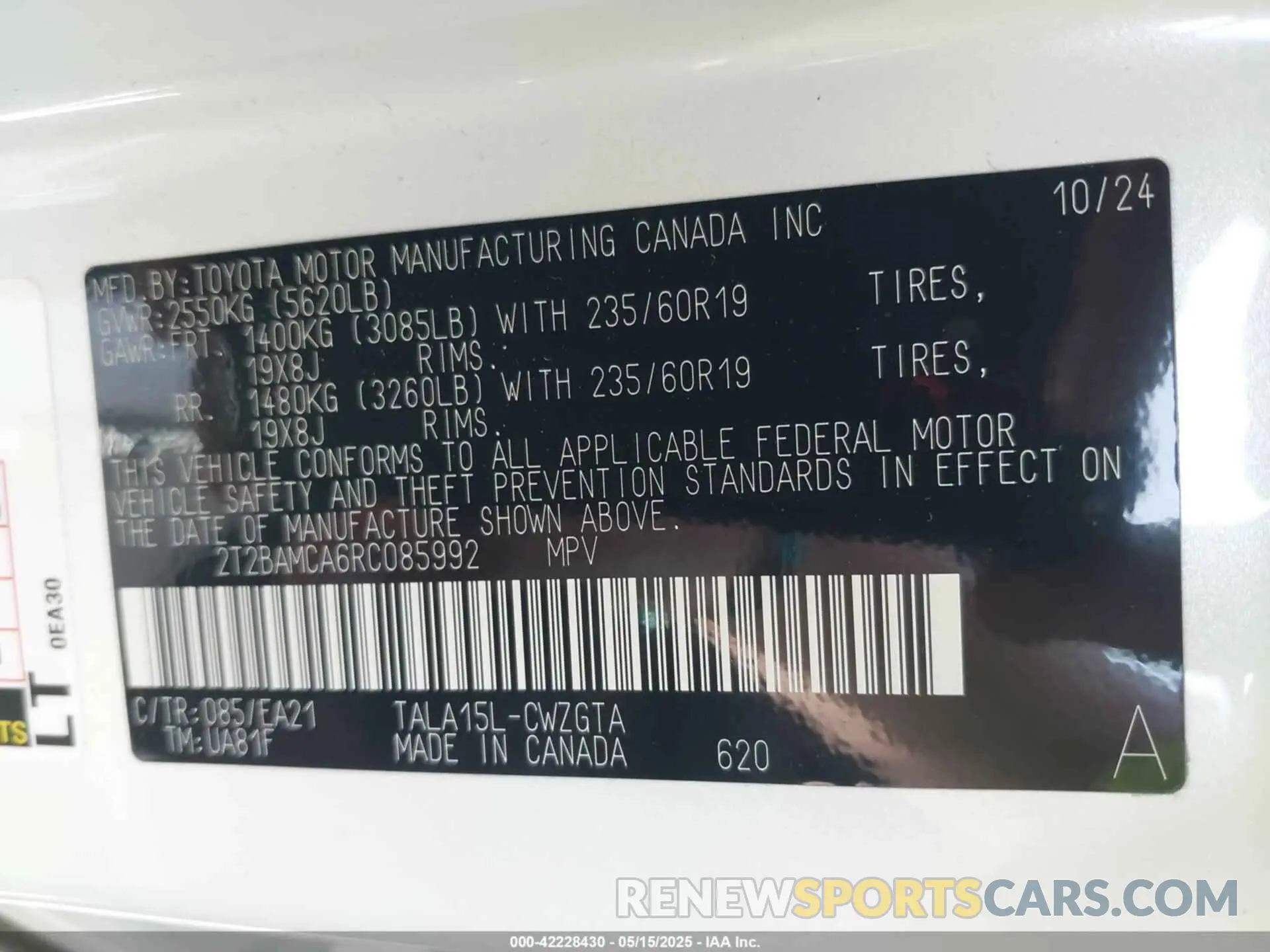 9 Photograph of a damaged car 2T2BAMCA6RC085992 LEXUS RX 350 2024