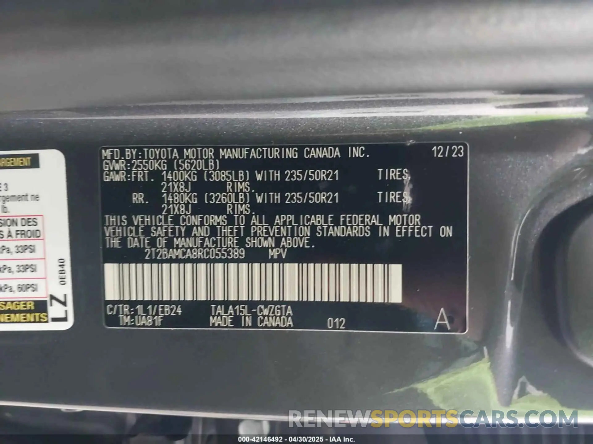 9 Photograph of a damaged car 2T2BAMCA8RC055389 LEXUS RX 350 2024