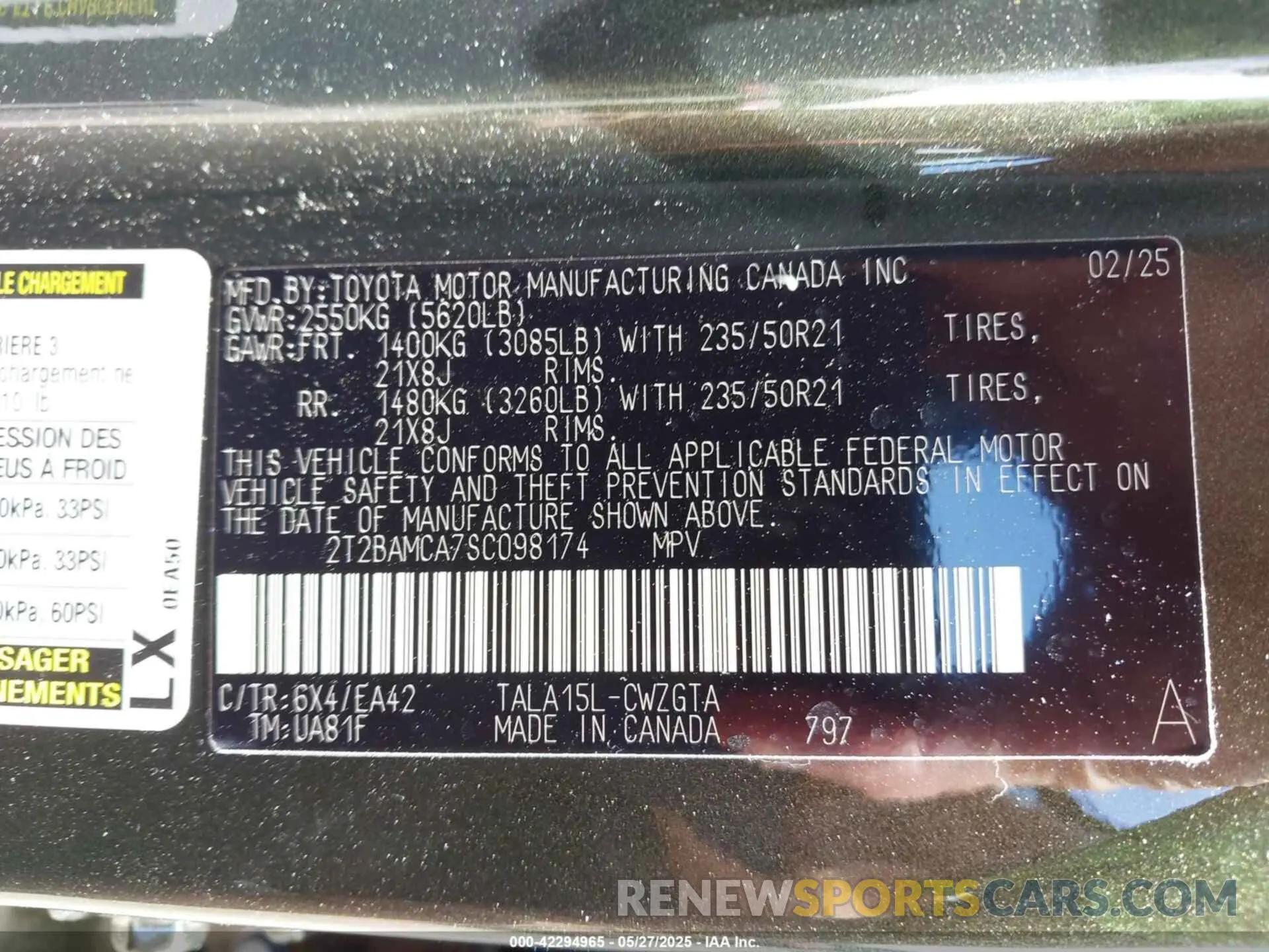 9 Photograph of a damaged car 2T2BAMCA7SC098174 LEXUS RX 350 2025