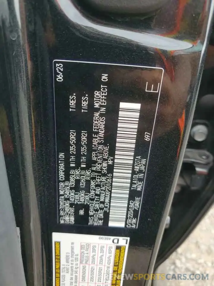 14 Photograph of a damaged car JTJCHMAAXP2010616 LEXUS RX 350 PRE 2023