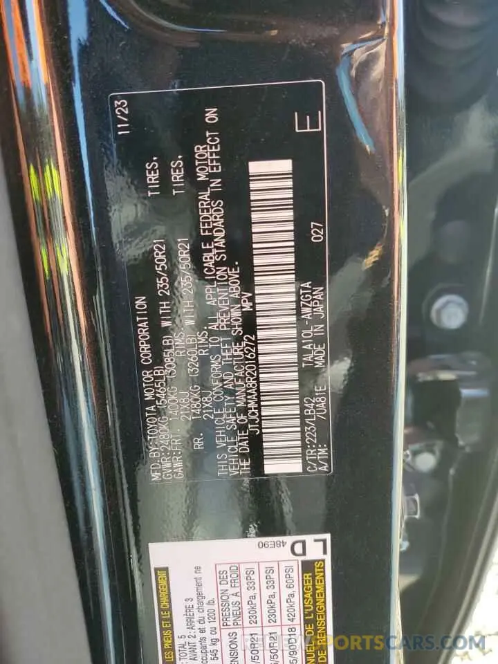 13 Photograph of a damaged car JTJCHMAA8R2016272 LEXUS RX 350 PRE 2024
