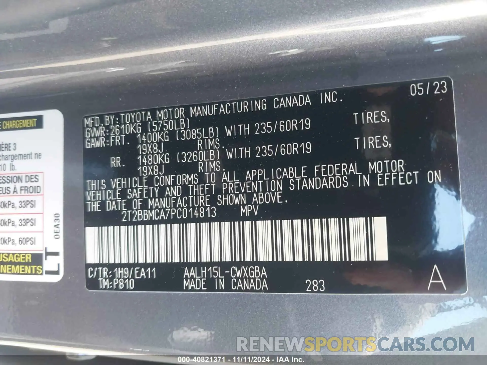 9 Photograph of a damaged car 2T2BBMCA7PC014813 LEXUS RX 350H 2023