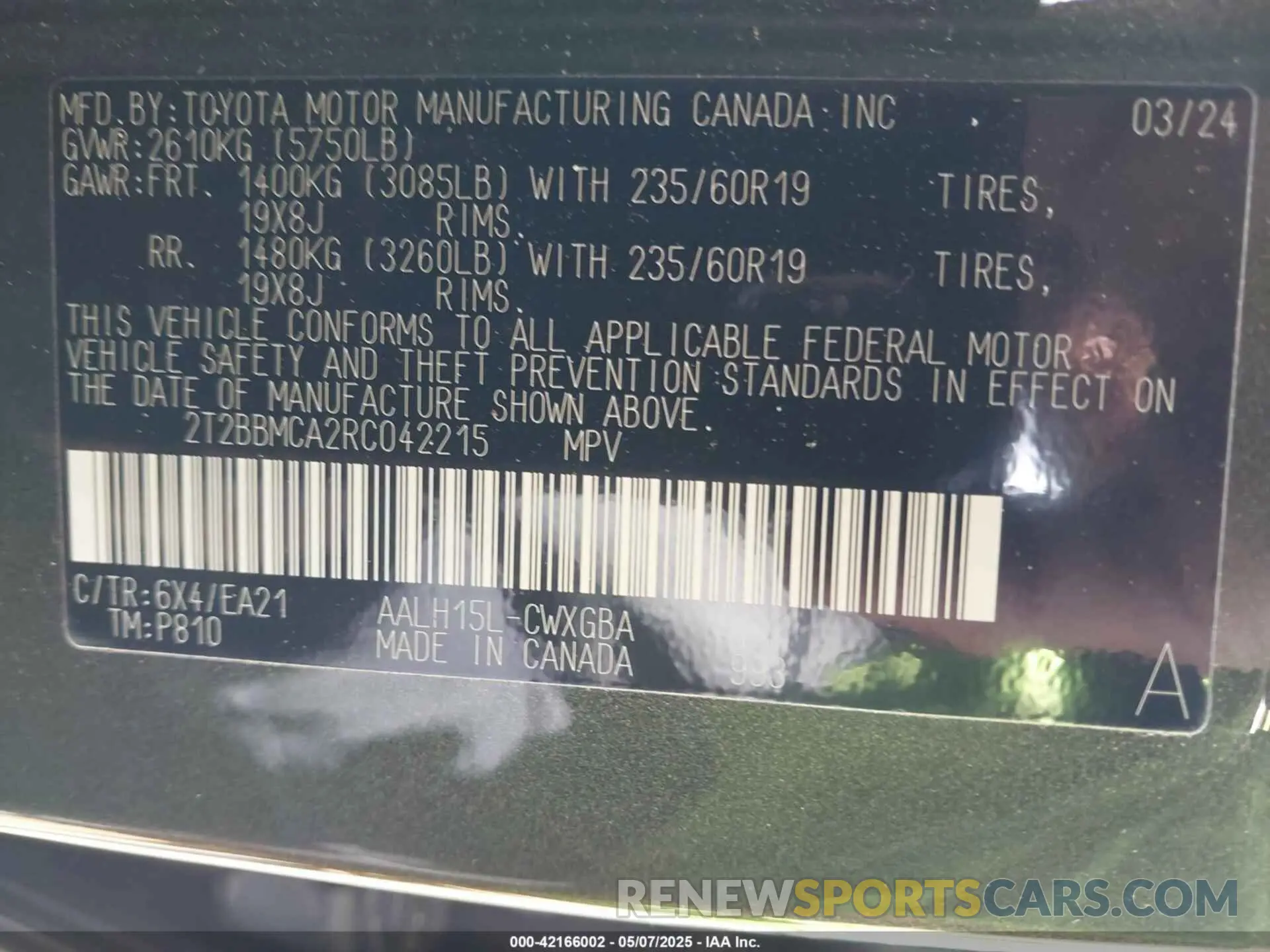 9 Photograph of a damaged car 2T2BBMCA2RC042215 LEXUS RX 350H 2024