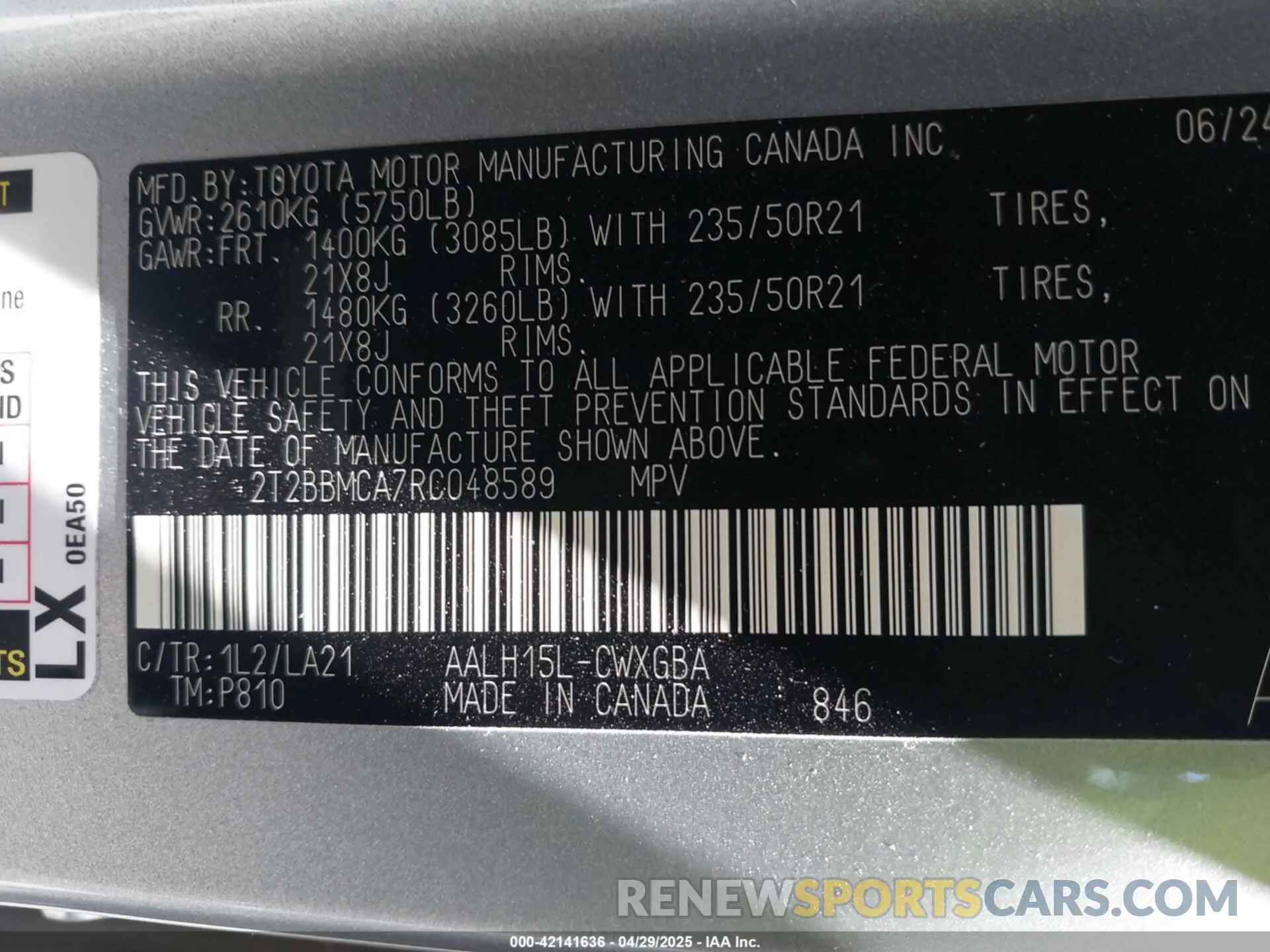 9 Photograph of a damaged car 2T2BBMCA7RC048589 LEXUS RX 350H 2024