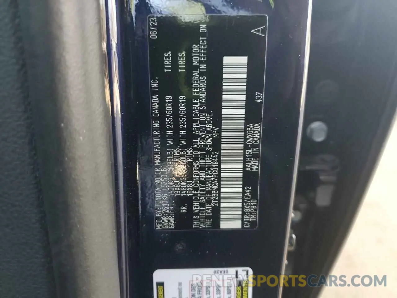 12 Photograph of a damaged car 2T2BBMCA7PC018442 LEXUS RX 350H BA 2023