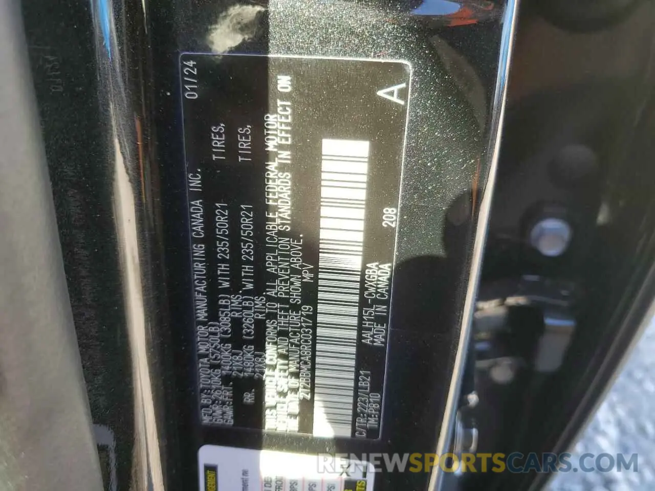 13 Photograph of a damaged car 2T2BBMCA8RC031719 LEXUS RX 350H BA 2024