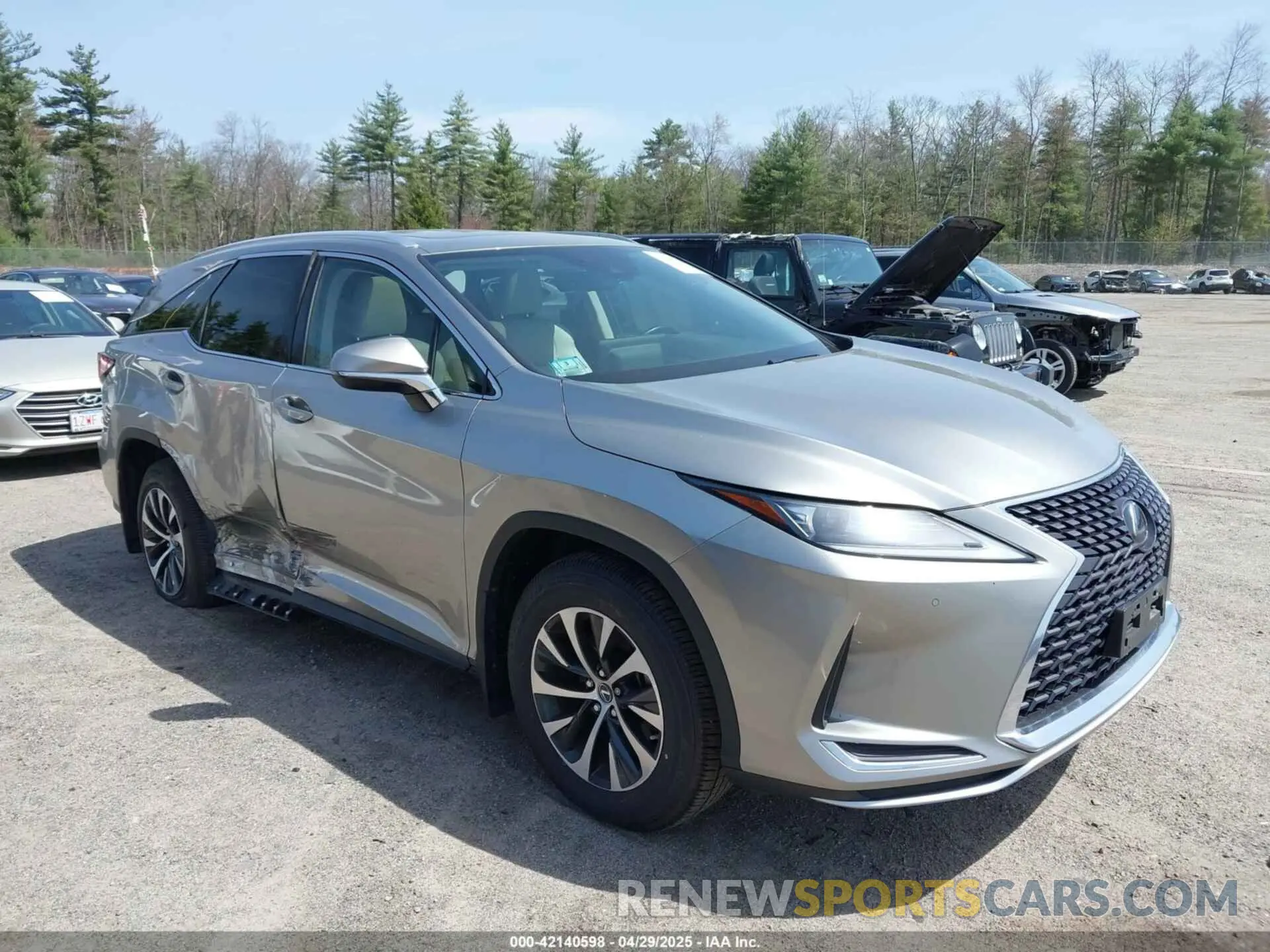 1 Photograph of a damaged car JTJHZKFAXL2025840 LEXUS RX 350L 2020
