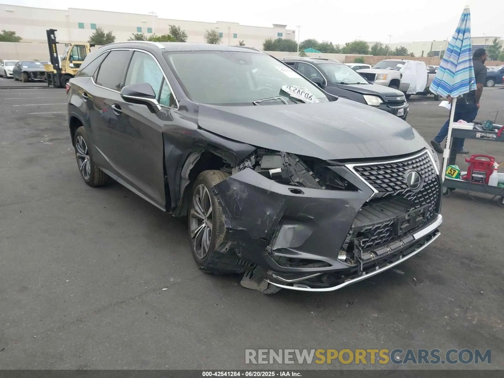 1 Photograph of a damaged car JTJHZKFA6N2043285 LEXUS RX 350L 2022