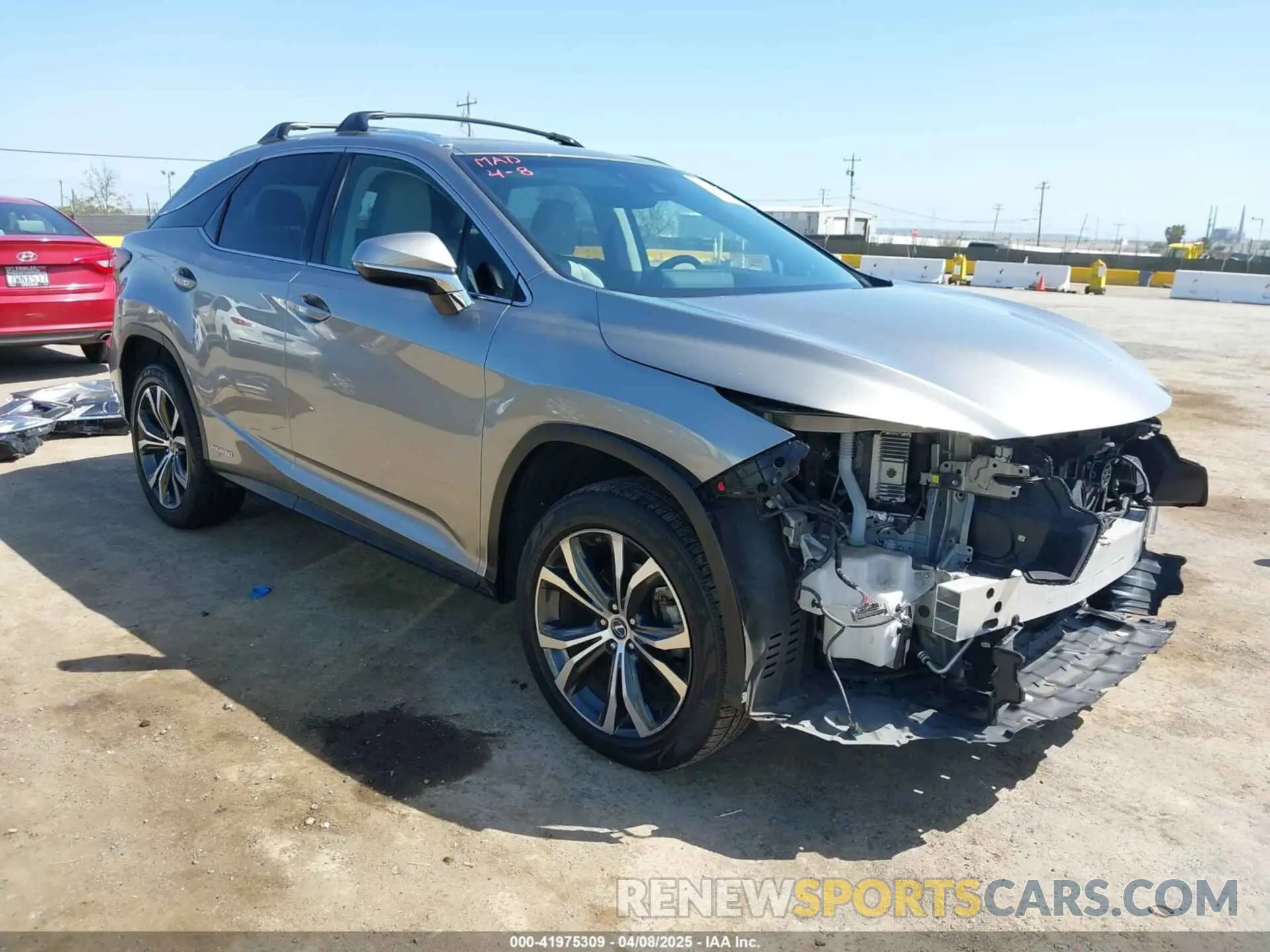 1 Photograph of a damaged car 2T2BGMCA4KC042885 LEXUS RX 450H 2019