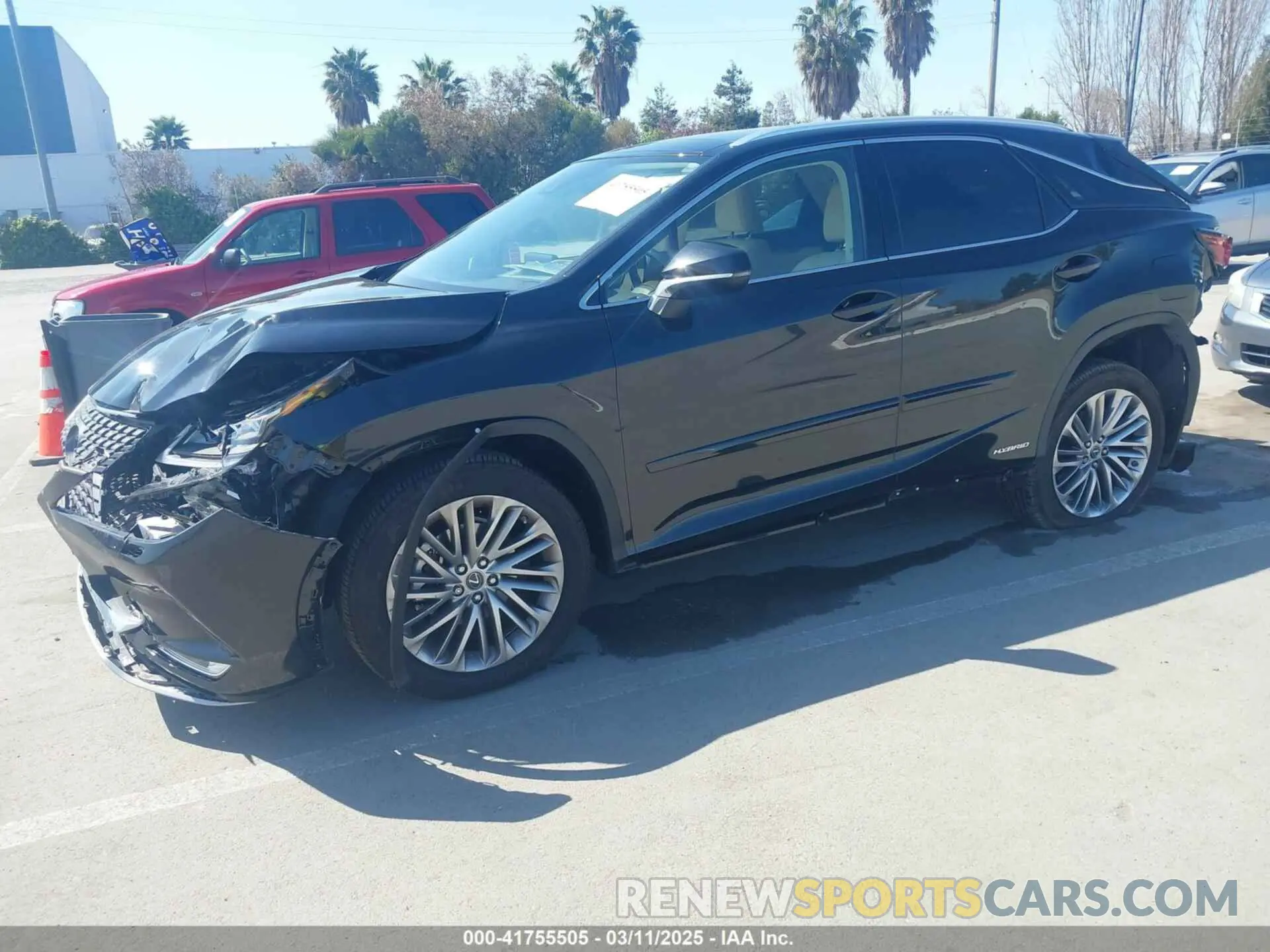 2 Photograph of a damaged car 2T2JGMDA0LC048405 LEXUS RX 450H 2020