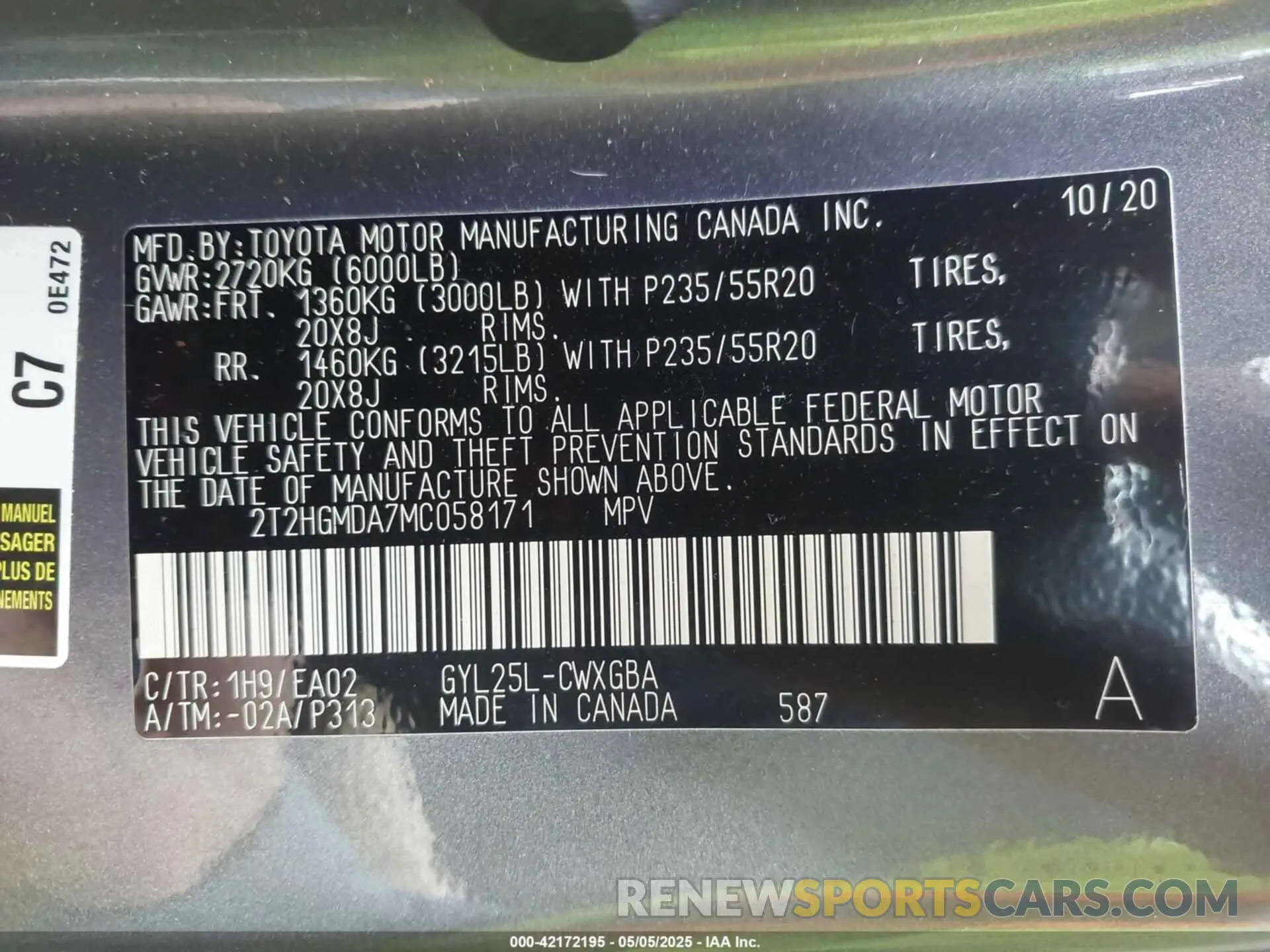 9 Photograph of a damaged car 2T2HGMDA7MC058171 LEXUS RX 450H 2021