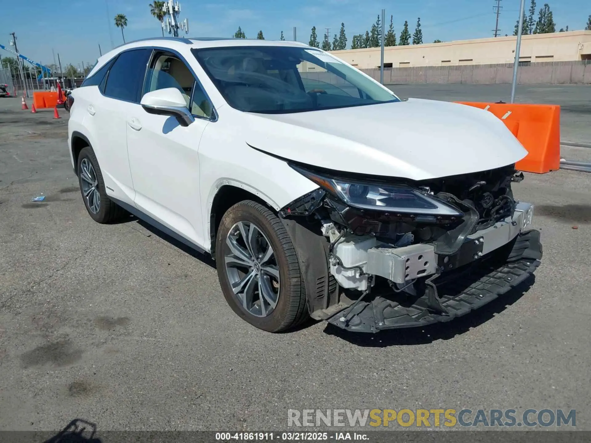 1 Photograph of a damaged car 2T2HGMDAXMC059802 LEXUS RX 450H 2021