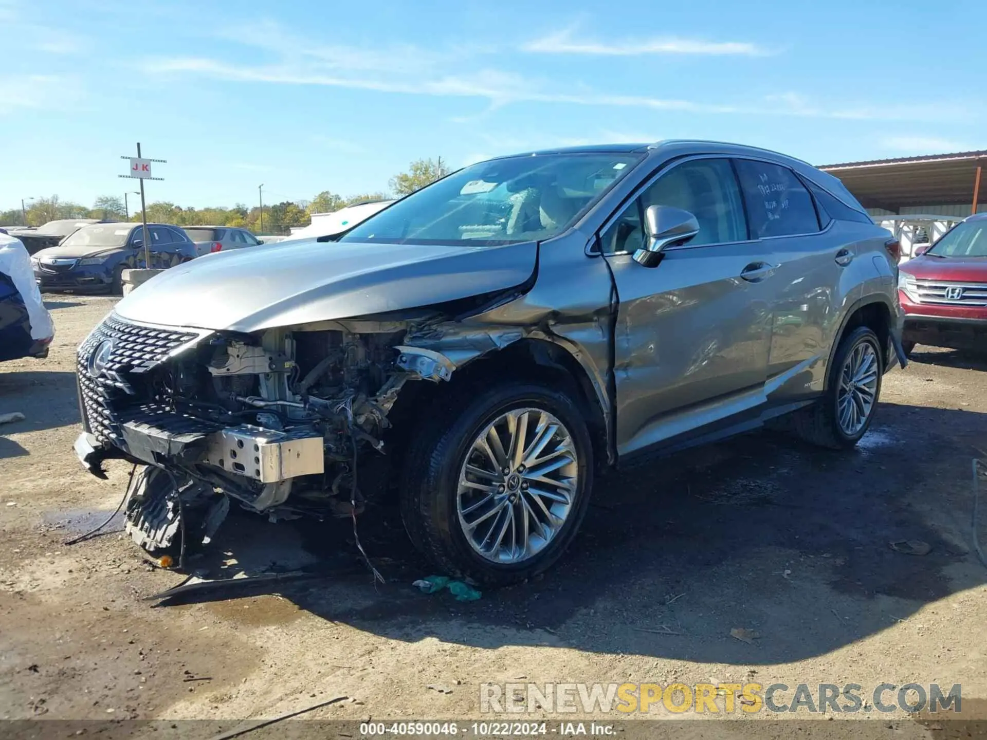 2 Photograph of a damaged car 2T2JGMDAXMC066394 LEXUS RX 450H 2021