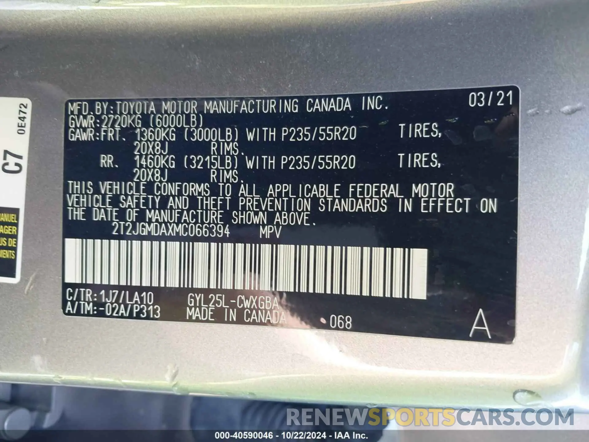 9 Photograph of a damaged car 2T2JGMDAXMC066394 LEXUS RX 450H 2021