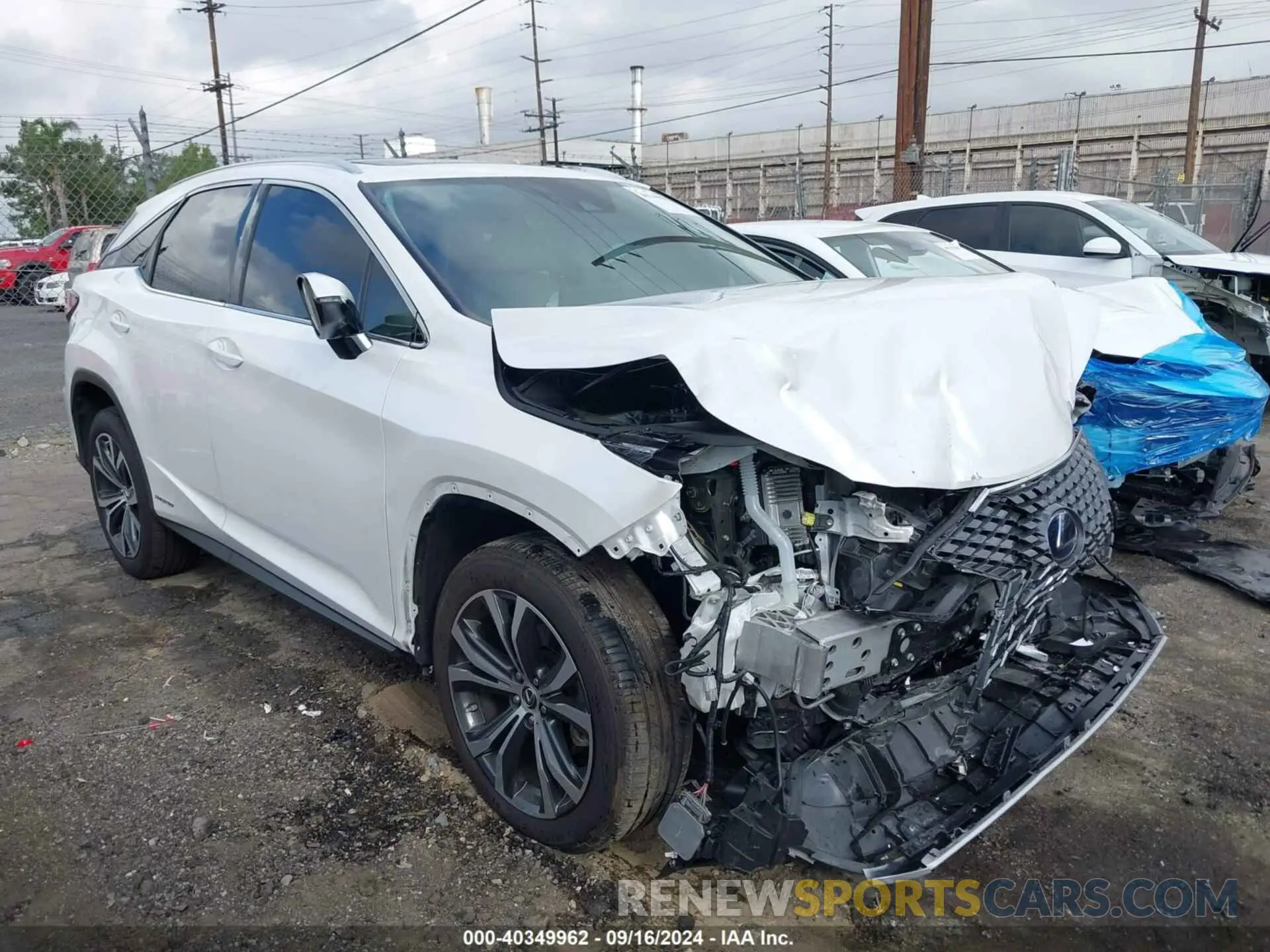 1 Photograph of a damaged car 2T2HGMDA7NC093178 LEXUS RX 450H 2022