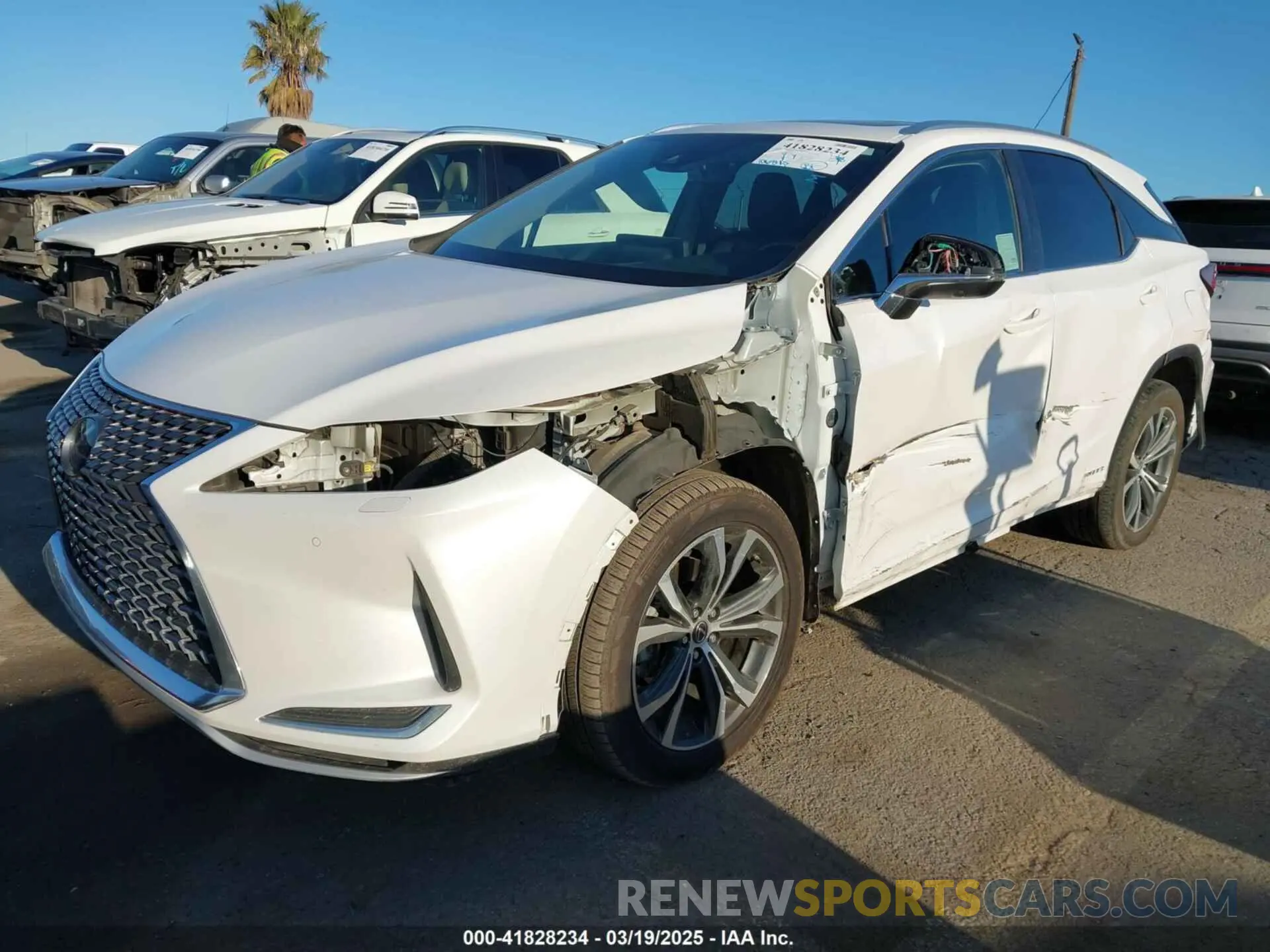 2 Photograph of a damaged car 2T2HGMDA8NC074588 LEXUS RX 450H 2022