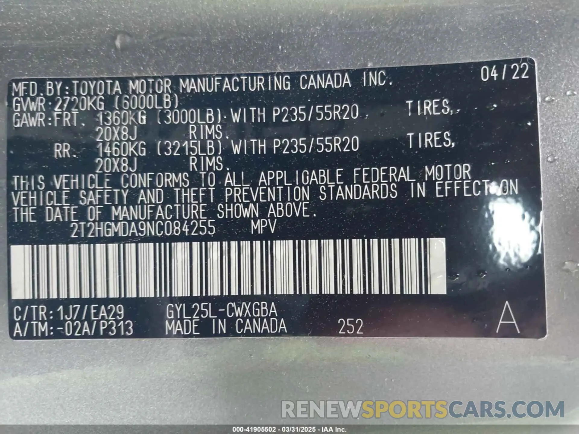 9 Photograph of a damaged car 2T2HGMDA9NC084255 LEXUS RX 450H 2022
