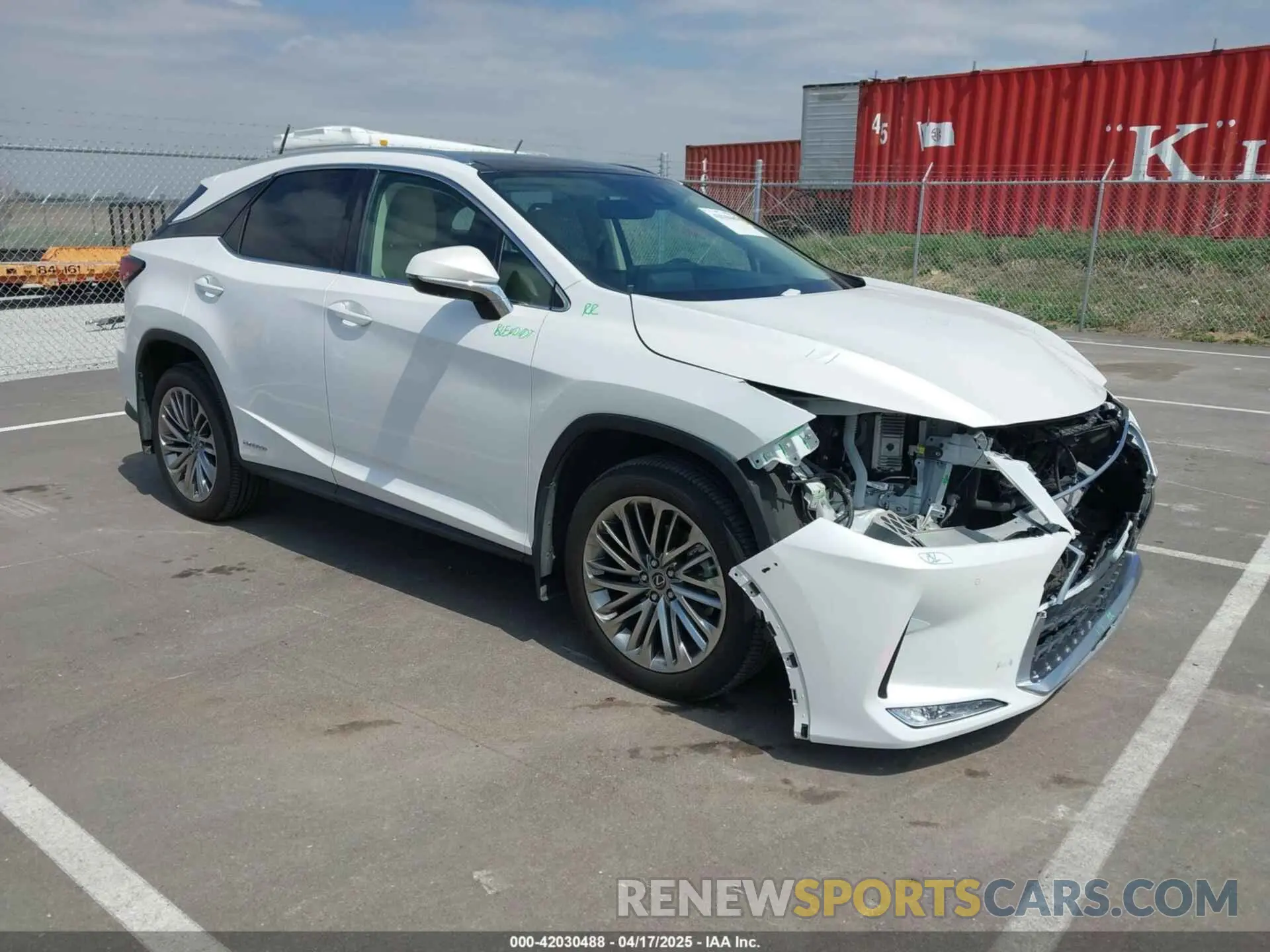 1 Photograph of a damaged car 2T2JGMDA1NC076975 LEXUS RX 450H 2022