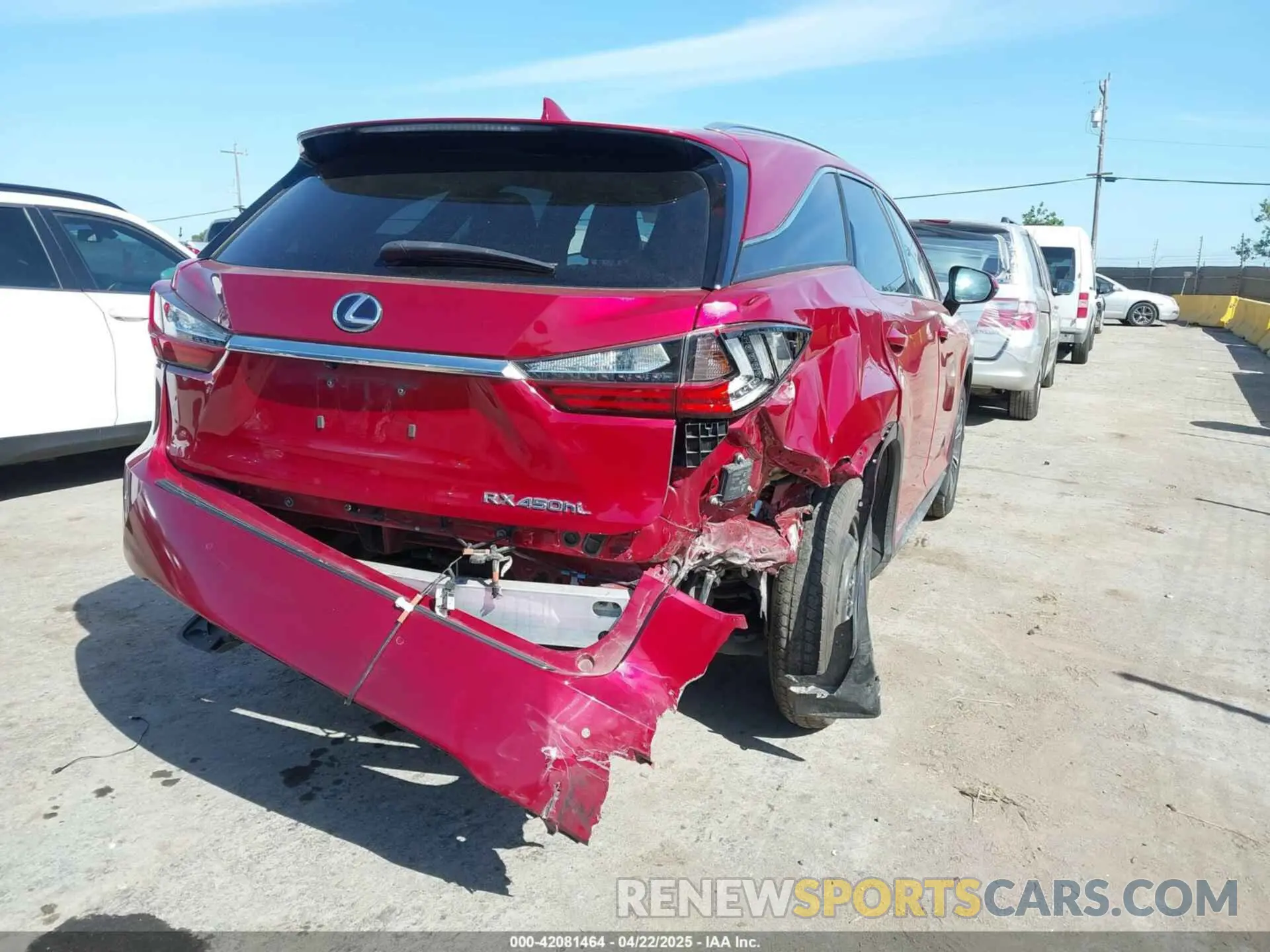 6 Photograph of a damaged car JTJHGKFA9L2011594 LEXUS RX 450HL 2020