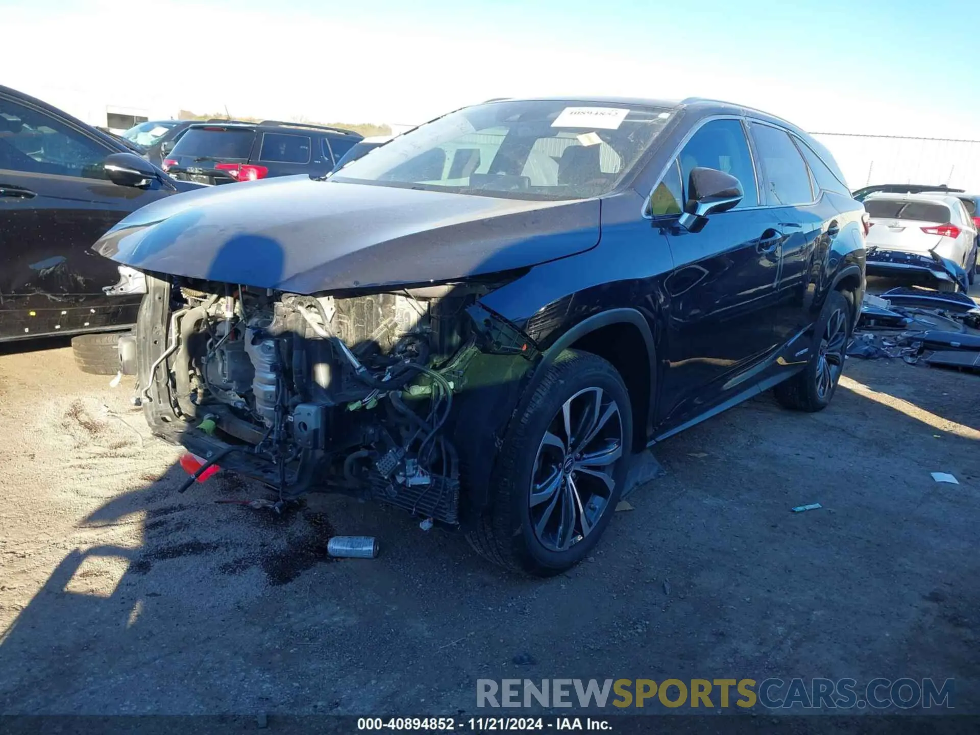 2 Photograph of a damaged car JTJHGKFA8M2016402 LEXUS RX 450HL 2021