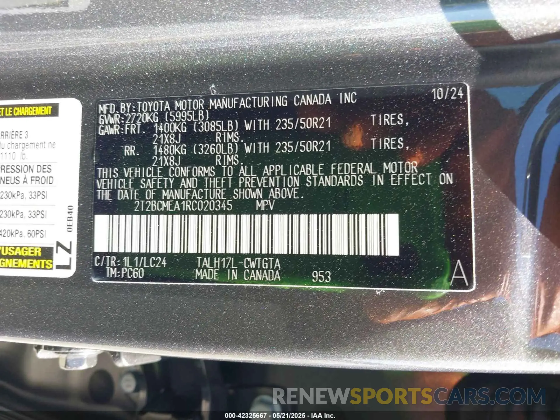 9 Photograph of a damaged car 2T2BCMEA1RC020345 LEXUS RX 500H 2024