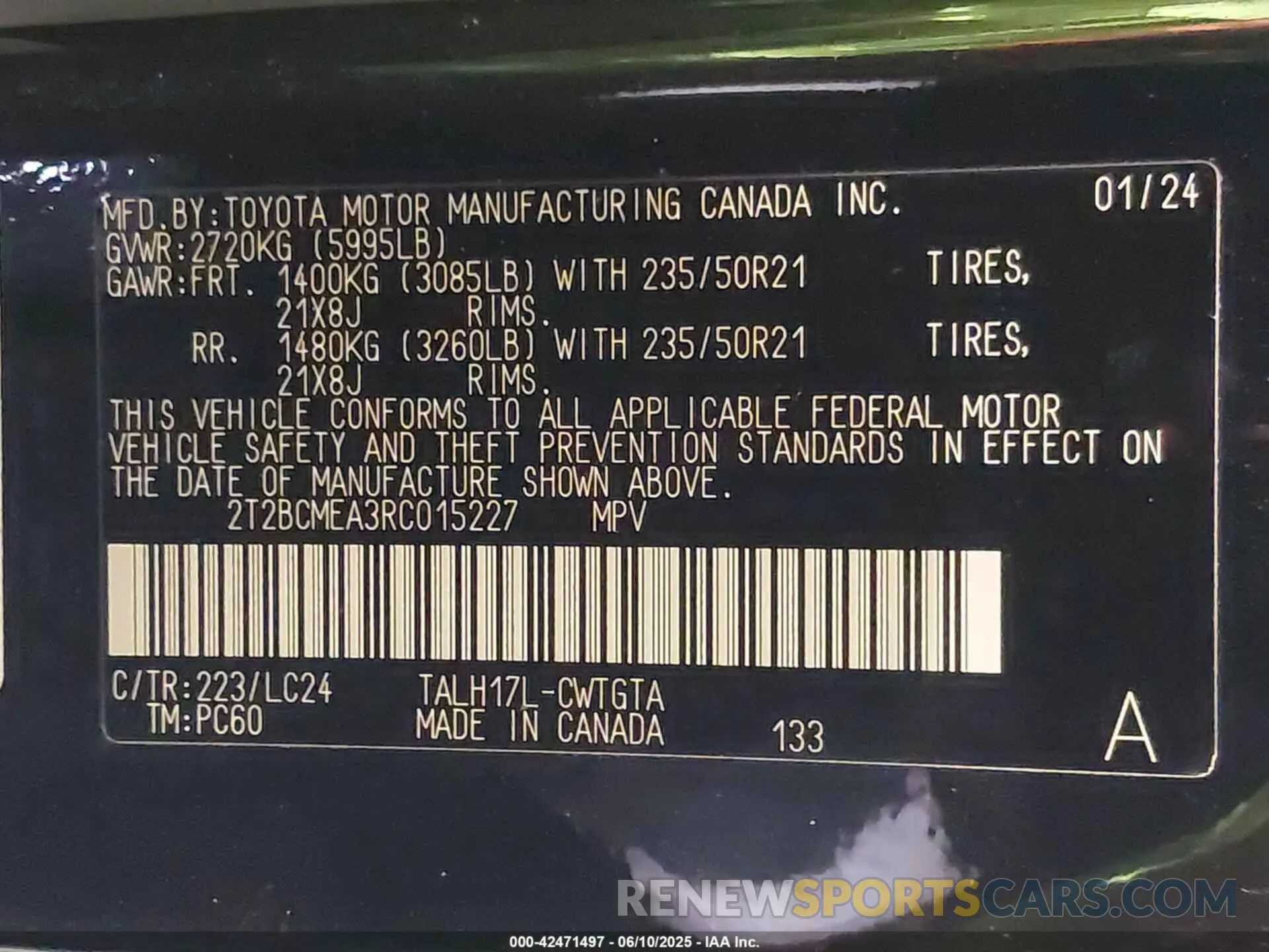 9 Photograph of a damaged car 2T2BCMEA3RC015227 LEXUS RX 500H 2024