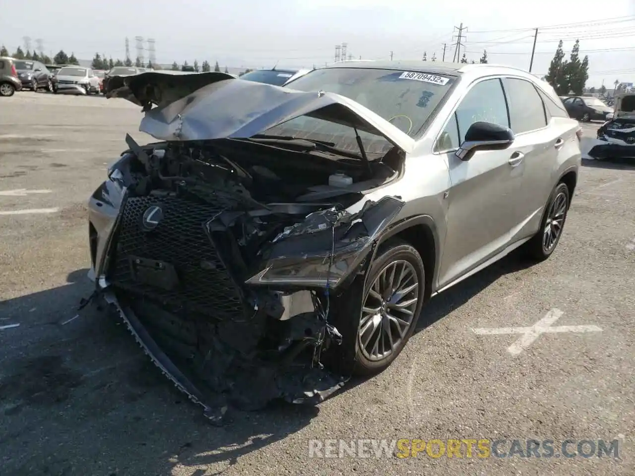 2 Photograph of a damaged car 2T2BZMCAXKC205386 LEXUS RX350 2019