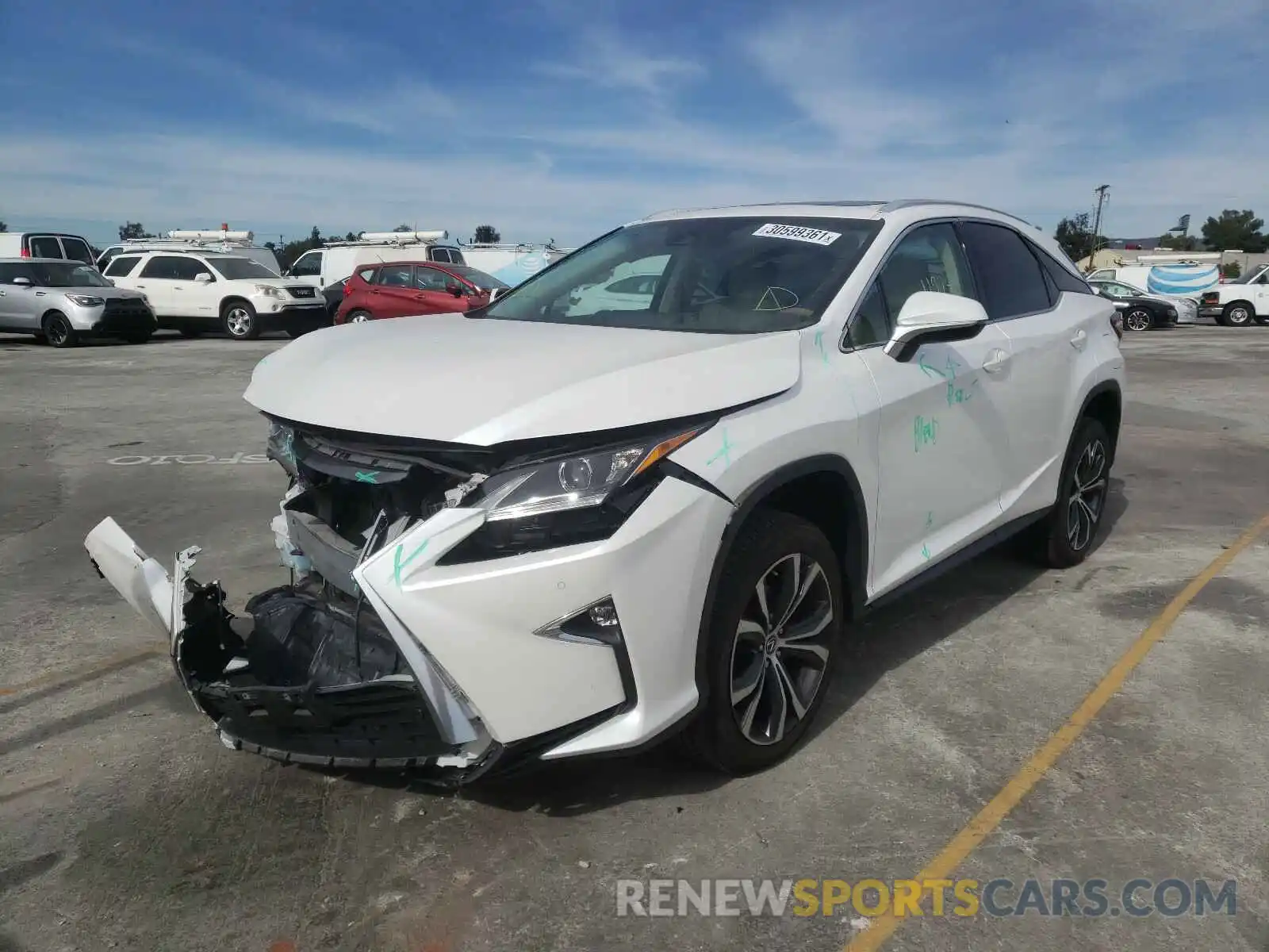 2 Photograph of a damaged car 2T2ZZMCA5KC120132 LEXUS RX350 2019