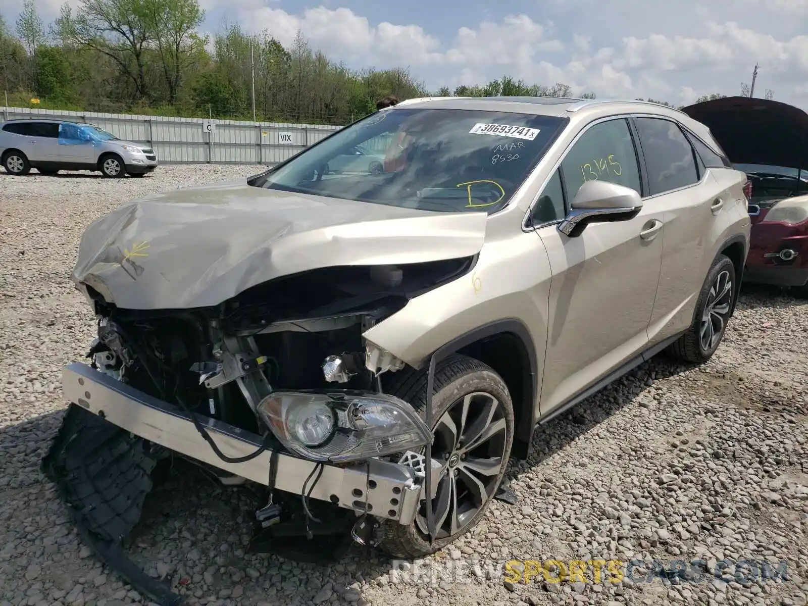 2 Photograph of a damaged car 2T2ZZMCA8KC138530 LEXUS RX350 2019