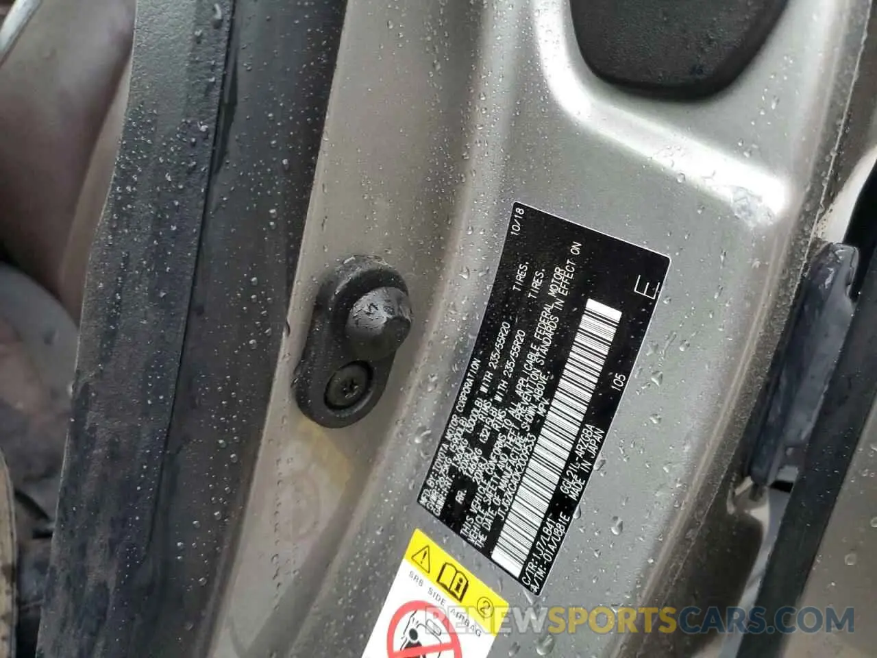 10 Photograph of a damaged car JTJGZKCA0K2009533 LEXUS RX350 2019