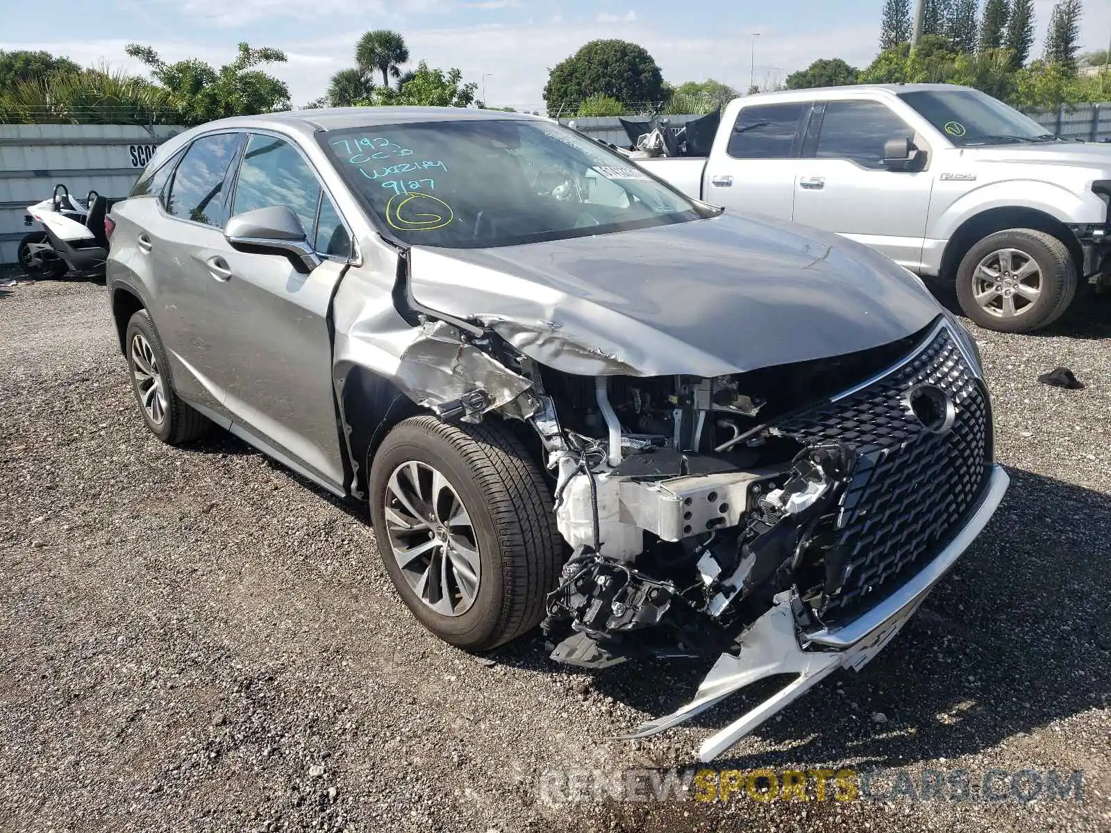 1 Photograph of a damaged car 2T2AZMAA6LC164724 LEXUS RX350 2020