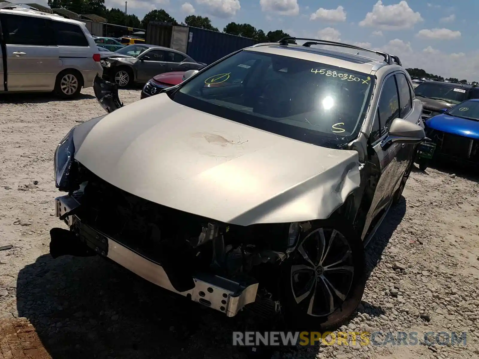 2 Photograph of a damaged car 2T2HZMAA2LC153301 LEXUS RX350 2020