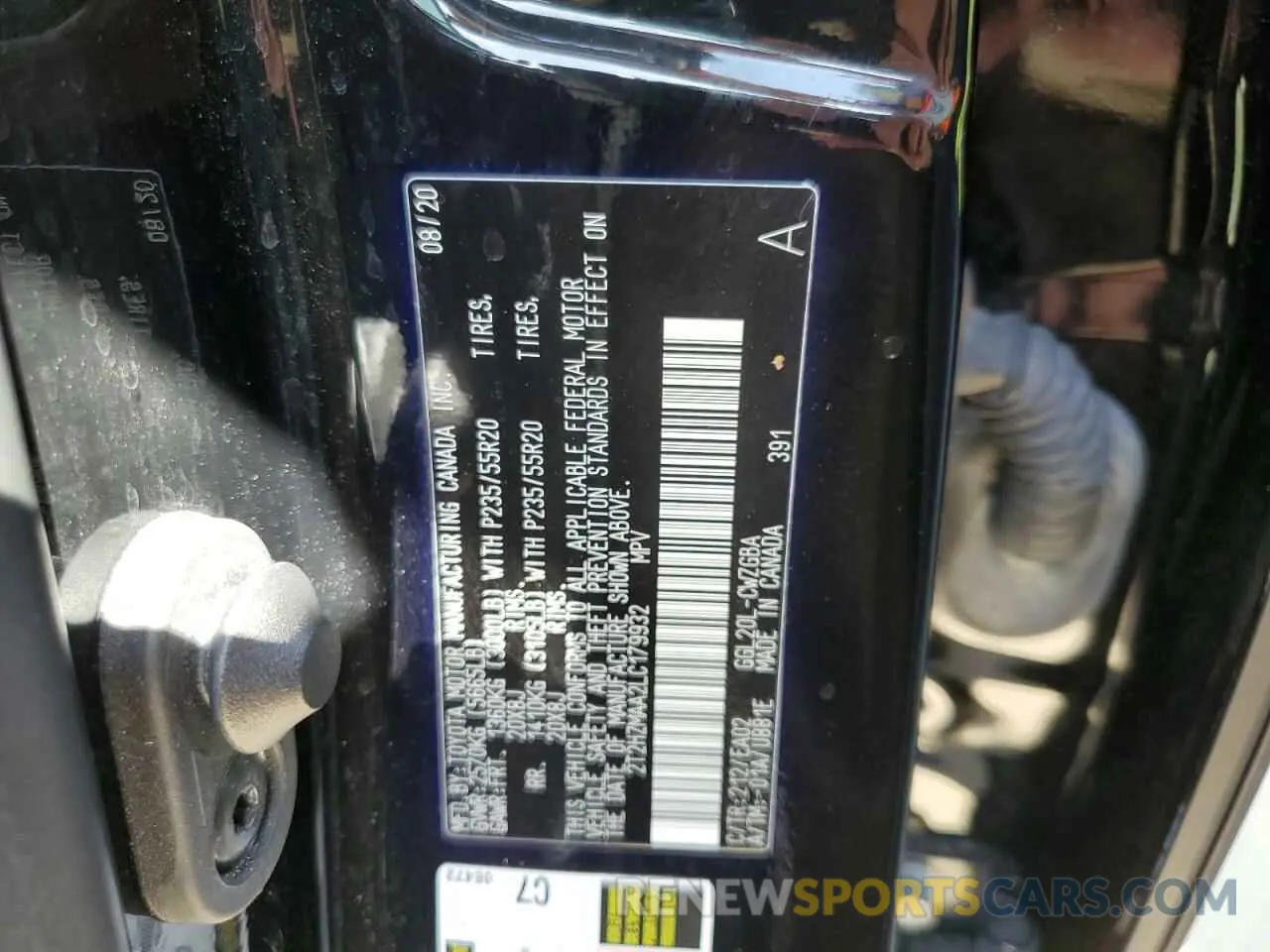 14 Photograph of a damaged car 2T2HZMAA2LC179932 LEXUS RX350 2020