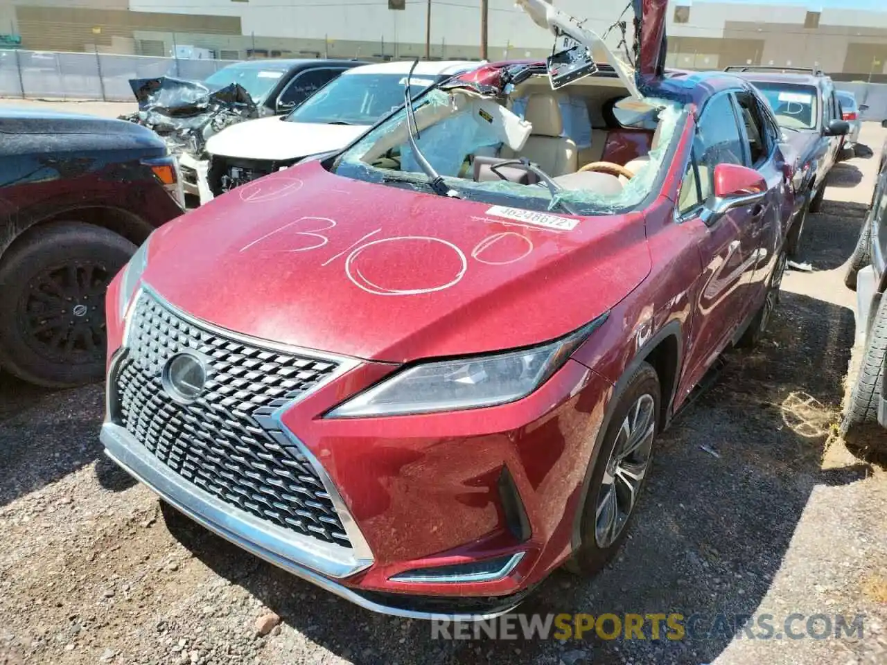 2 Photograph of a damaged car 2T2HZMAA4LC154322 LEXUS RX350 2020