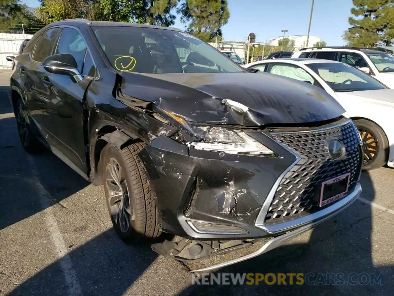 1 Photograph of a damaged car 2T2HZMAA4LC166535 LEXUS RX350 2020