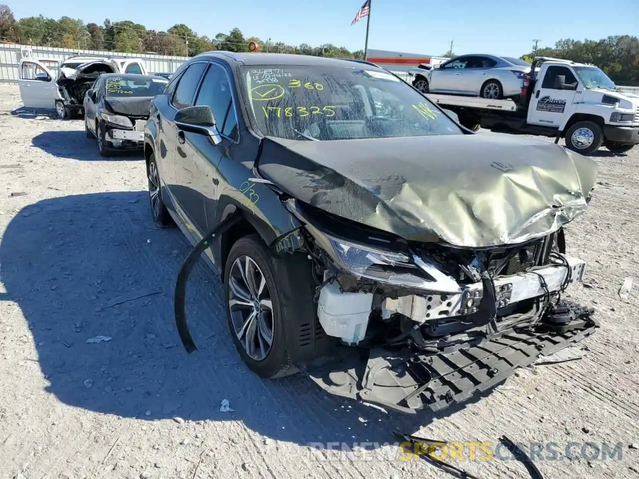 1 Photograph of a damaged car 2T2HZMAA9LC178325 LEXUS RX350 2020